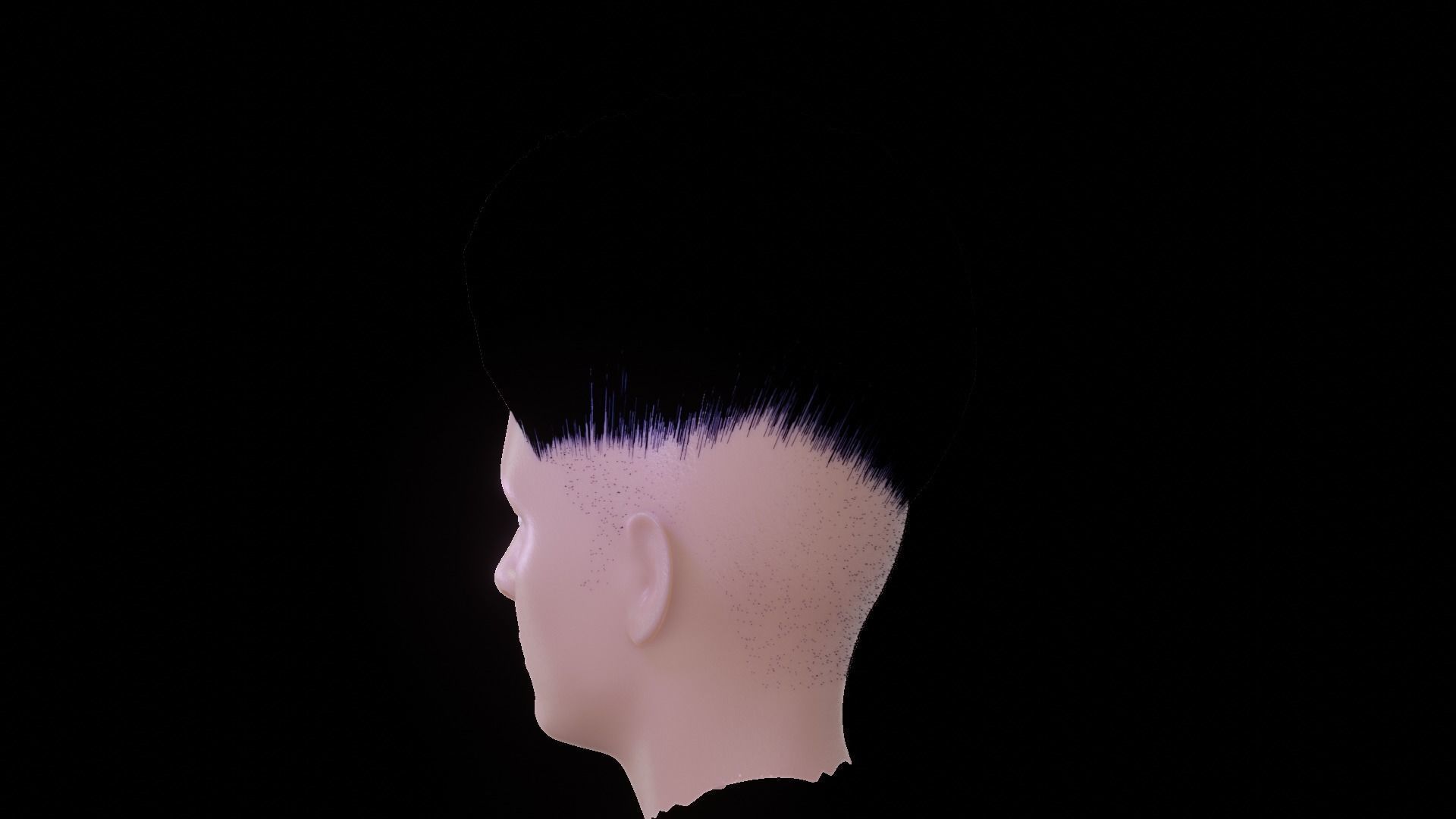 realistic hair model 2 sims - 3D model_20