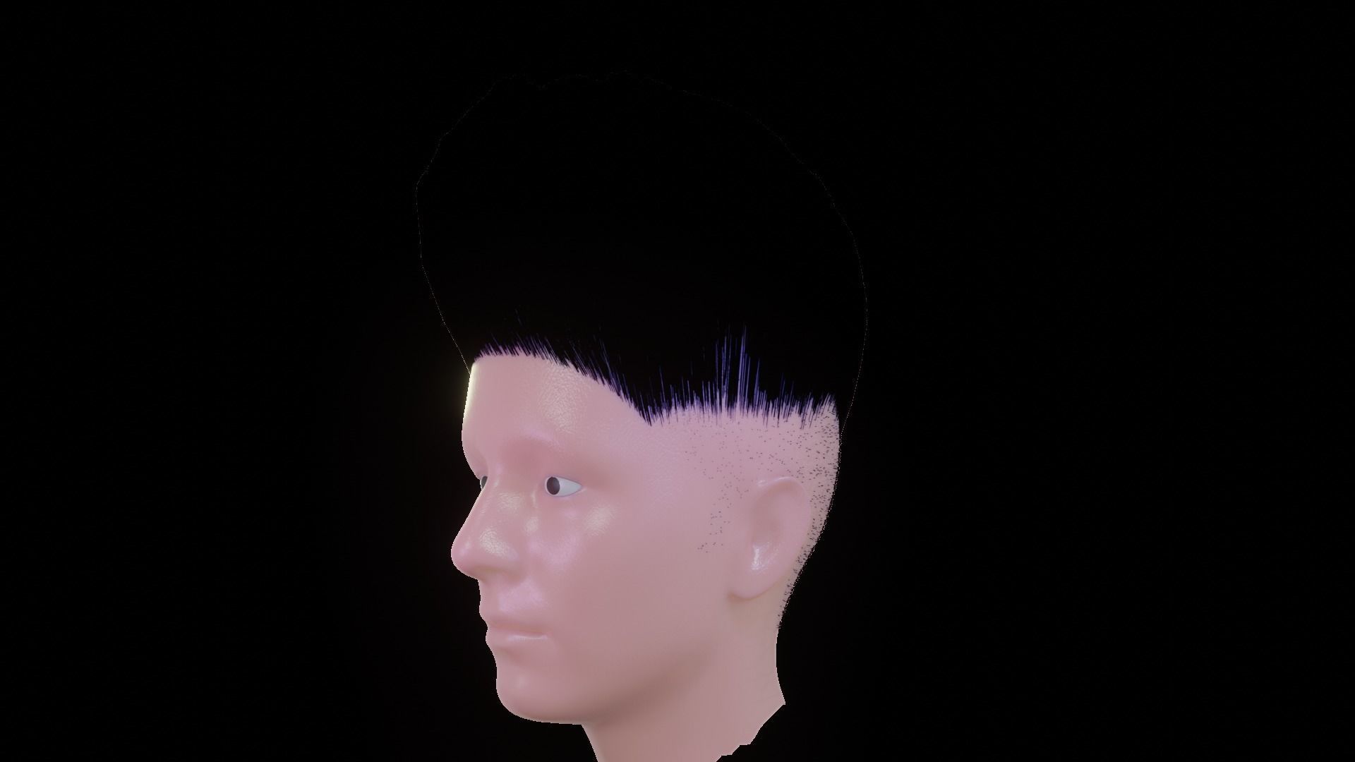 realistic hair model 2 sims - 3D model_13