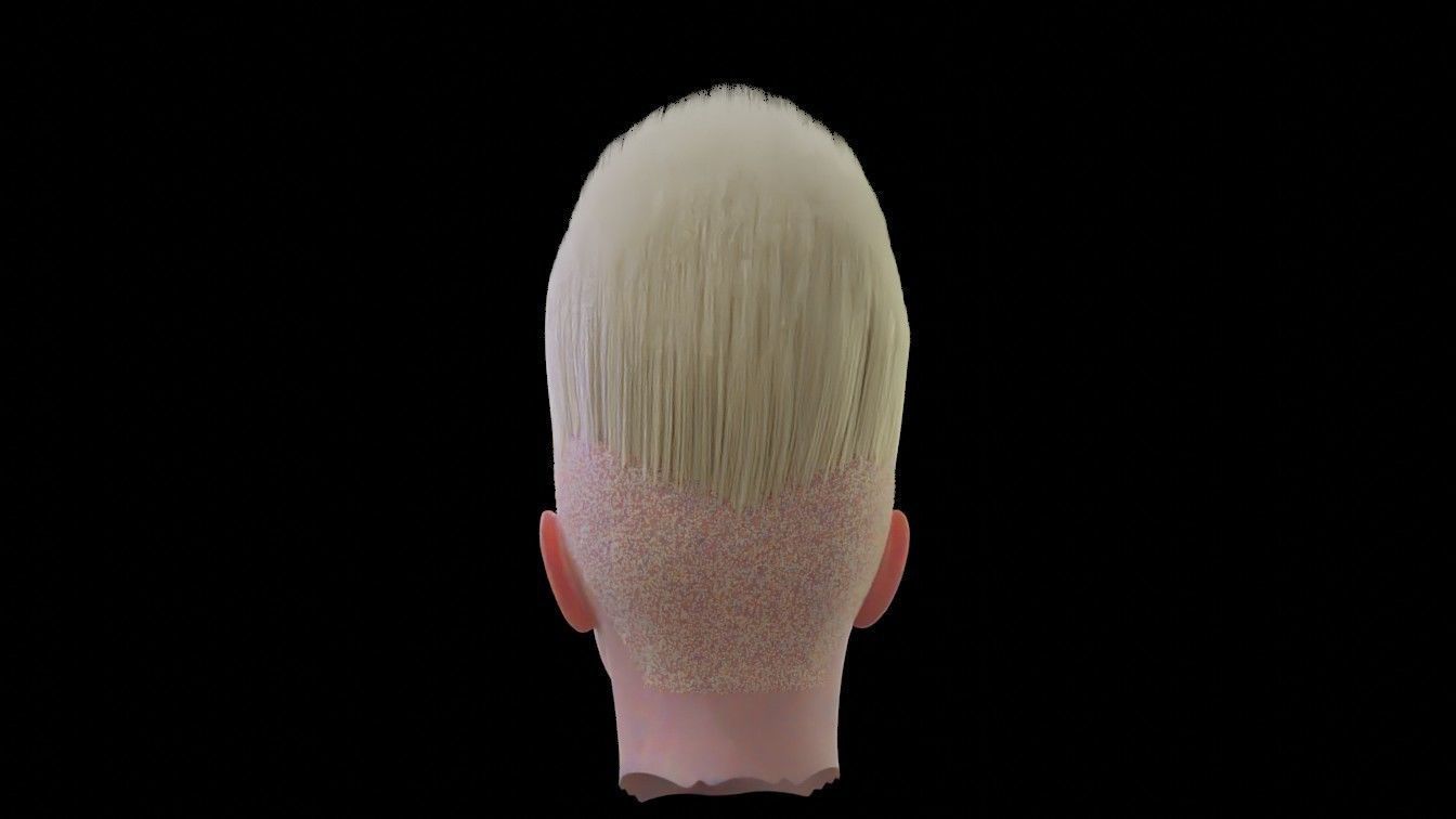 realistic hair model 2 sims - 3D model_10