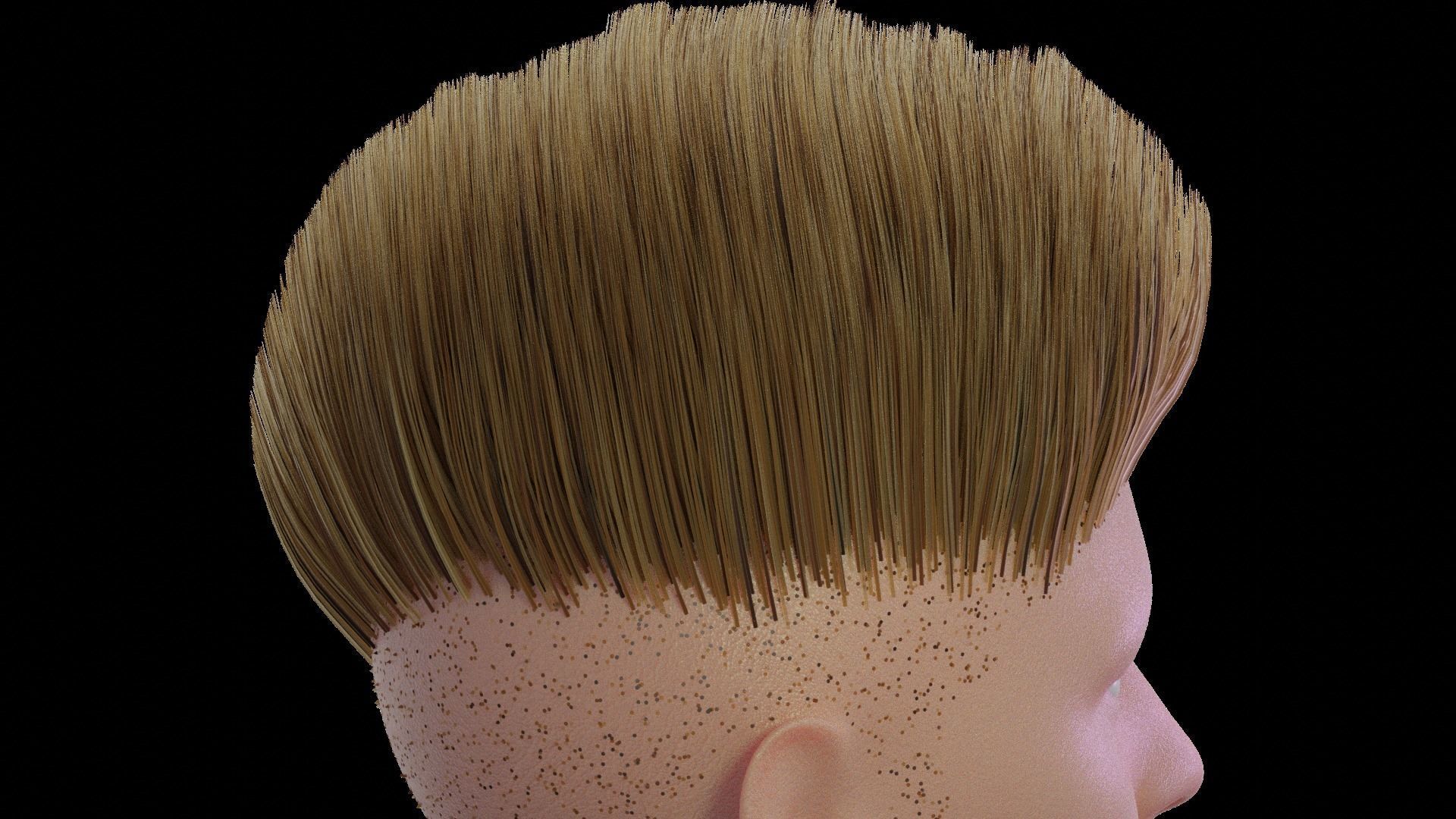 realistic hair model 2 sims - 3D model_5