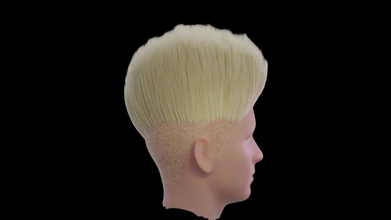 realistic hair model 2 sims - 3D model_6