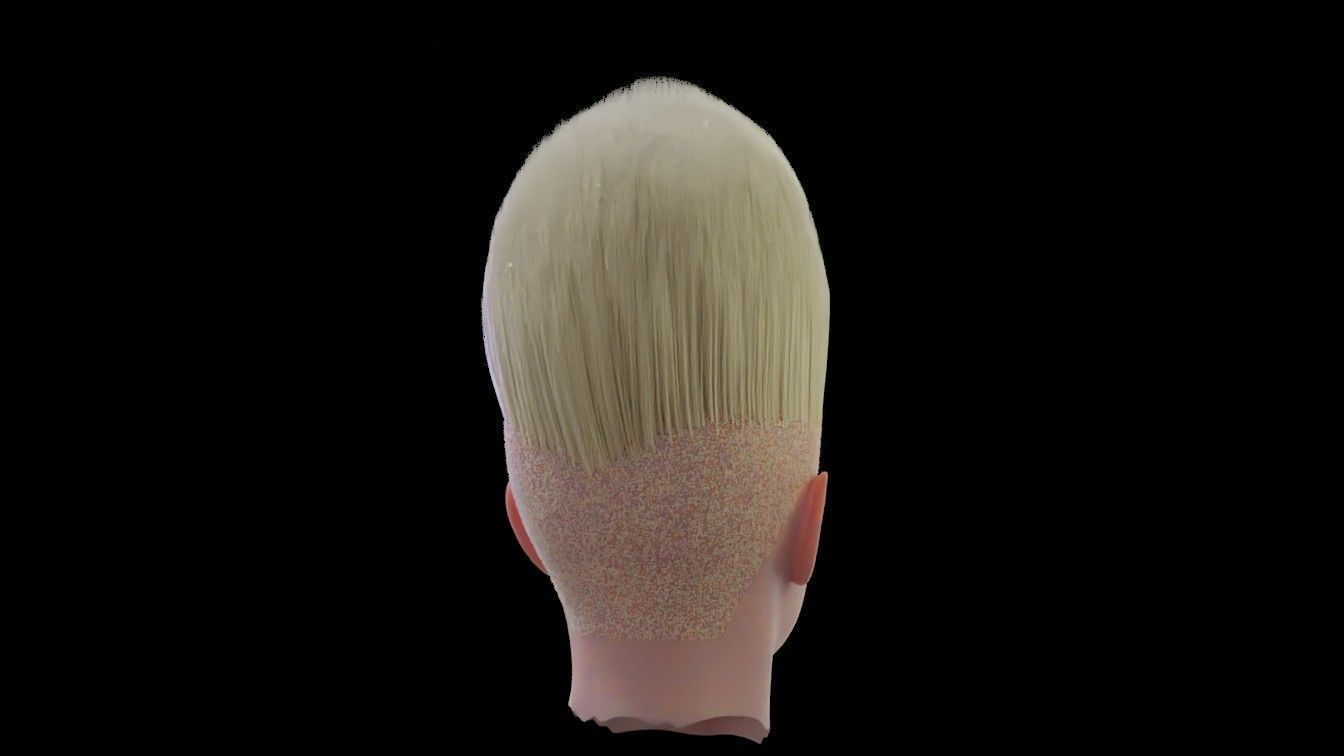 realistic hair model 2 sims - 3D model_9