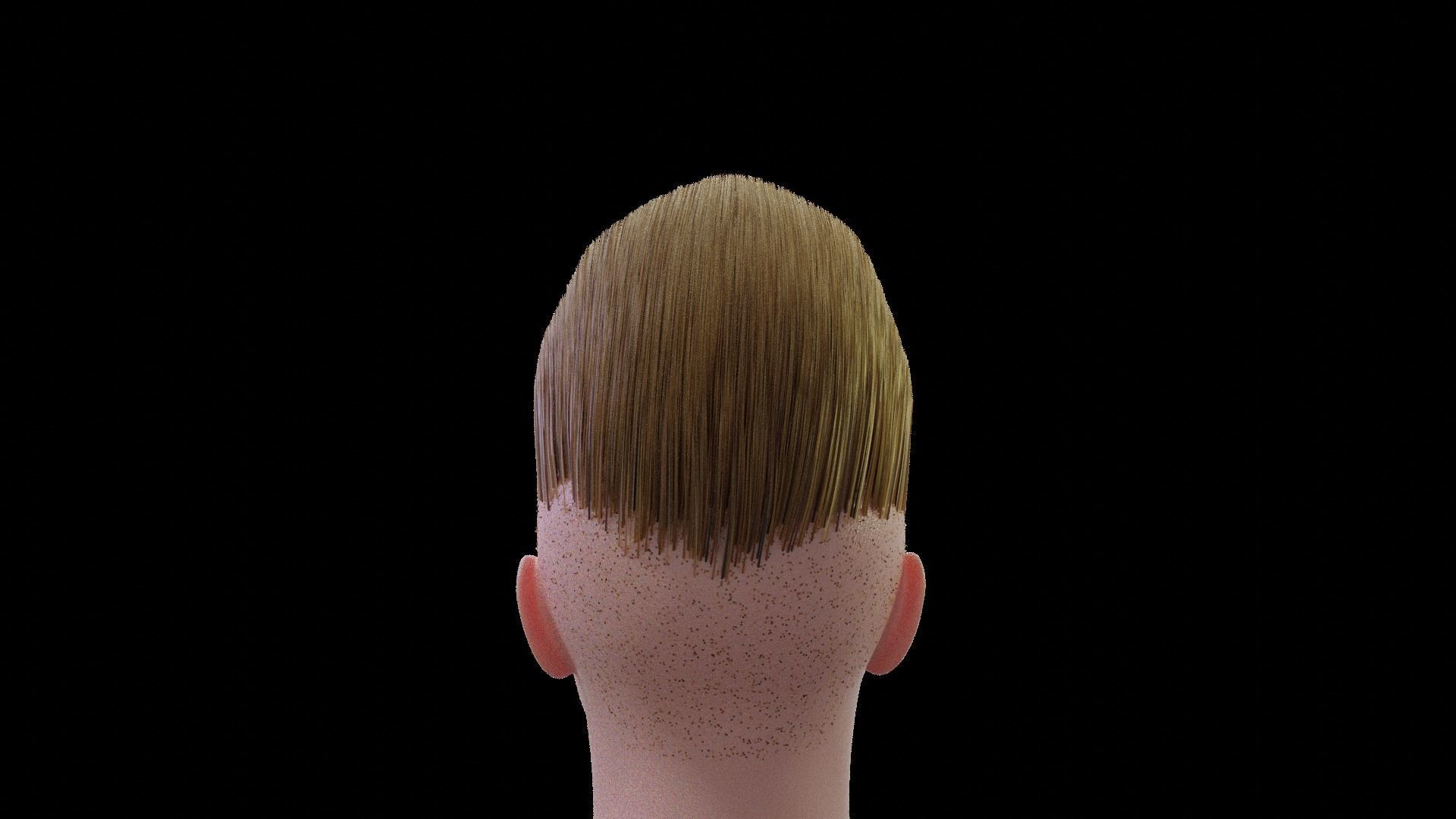 realistic hair model 2 sims - 3D model_14