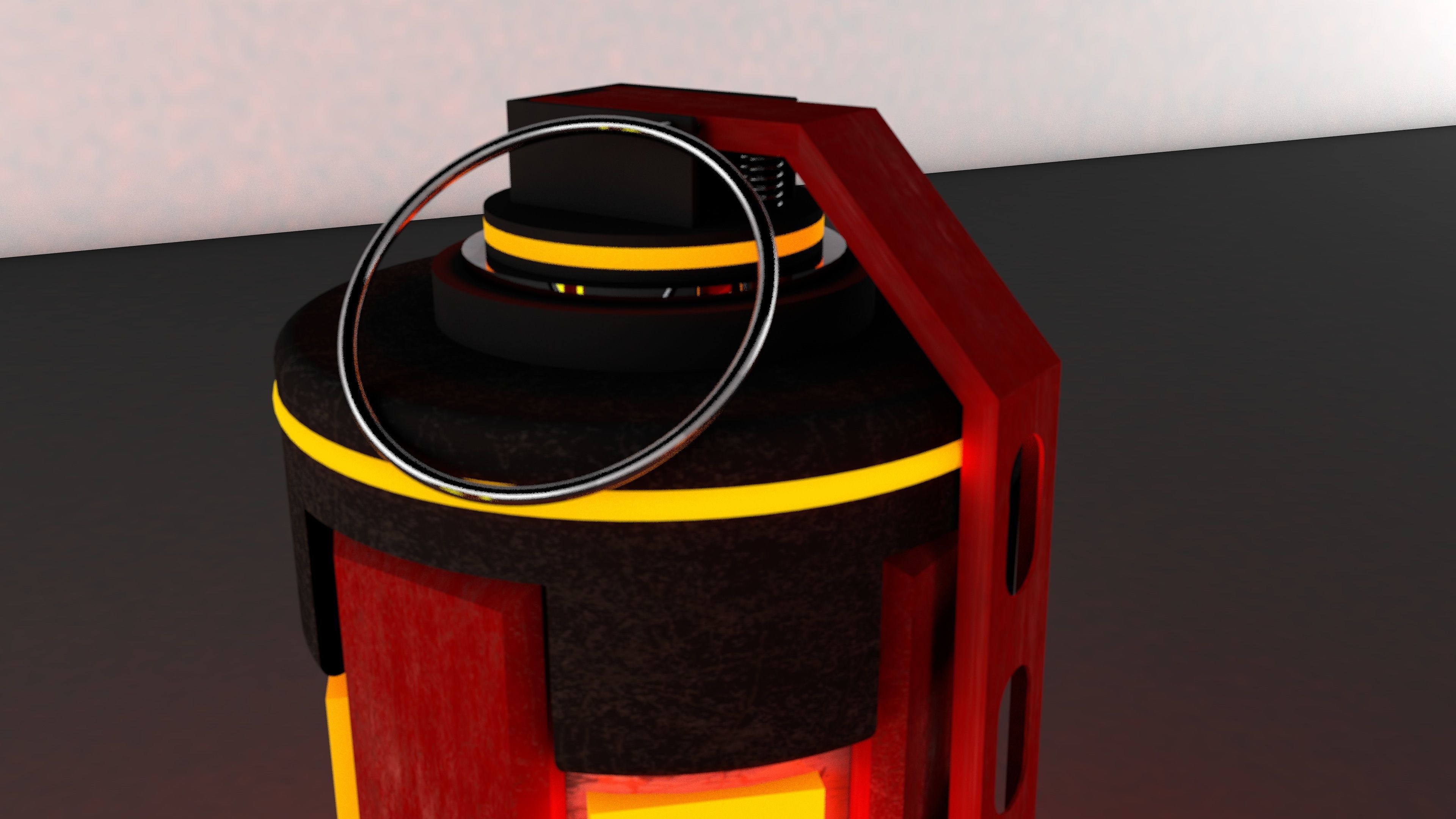 SCI-FI BOMB GRENADE EXPLOSIVE  Low-poly 3D model_2