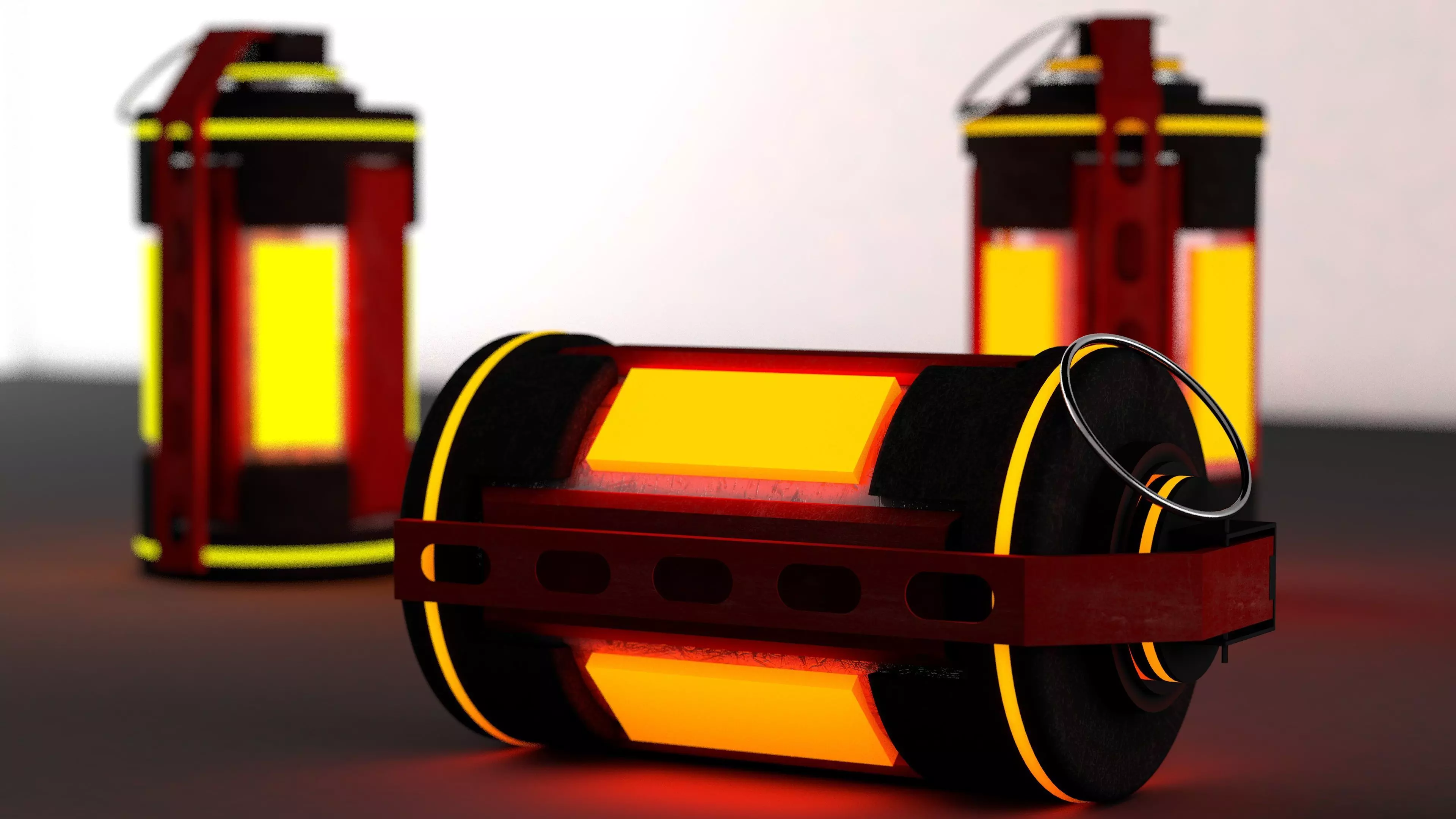 SCI-FI BOMB GRENADE EXPLOSIVE  Low-poly 3D model_0