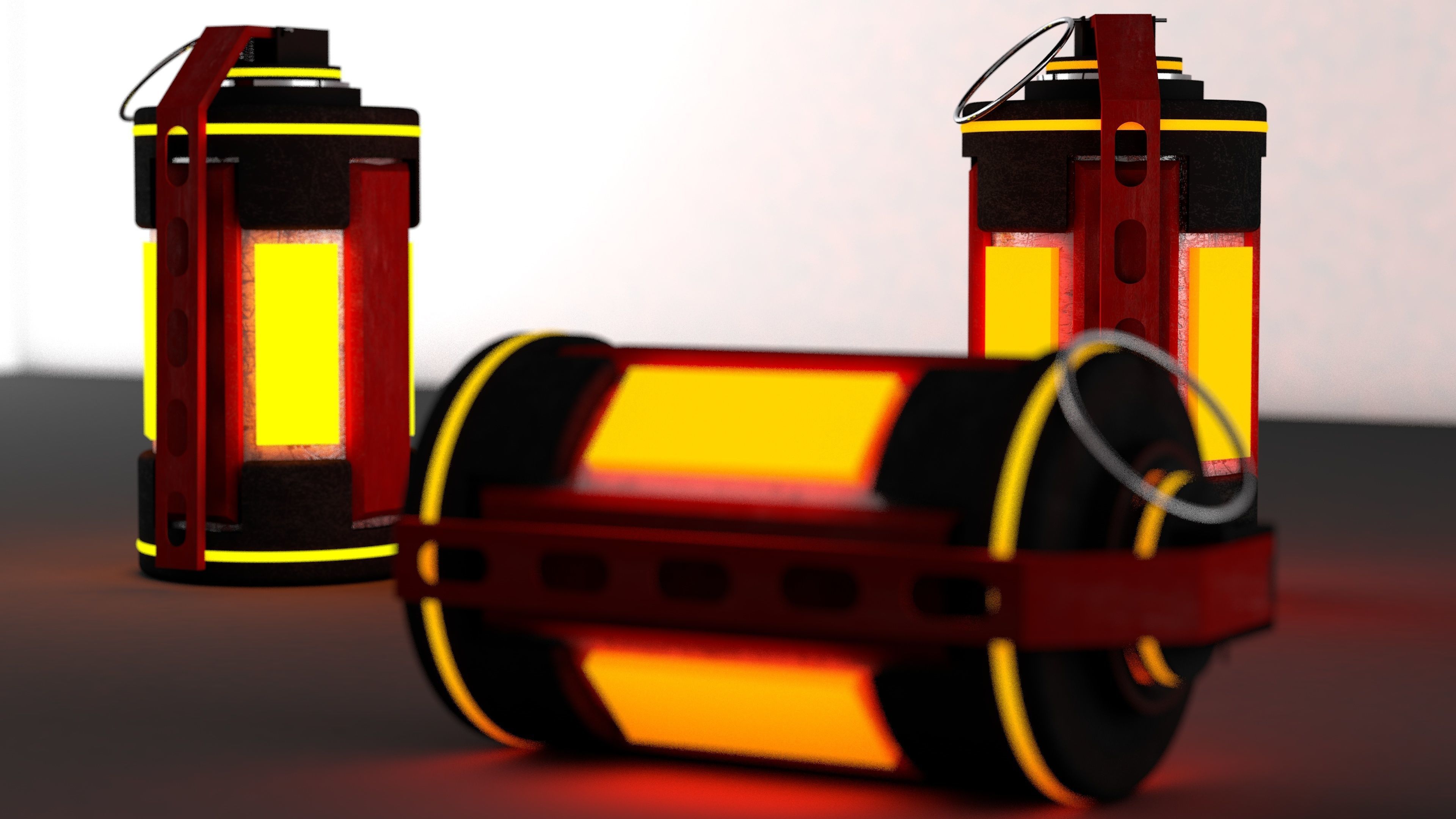 SCI-FI BOMB GRENADE EXPLOSIVE  Low-poly 3D model_1