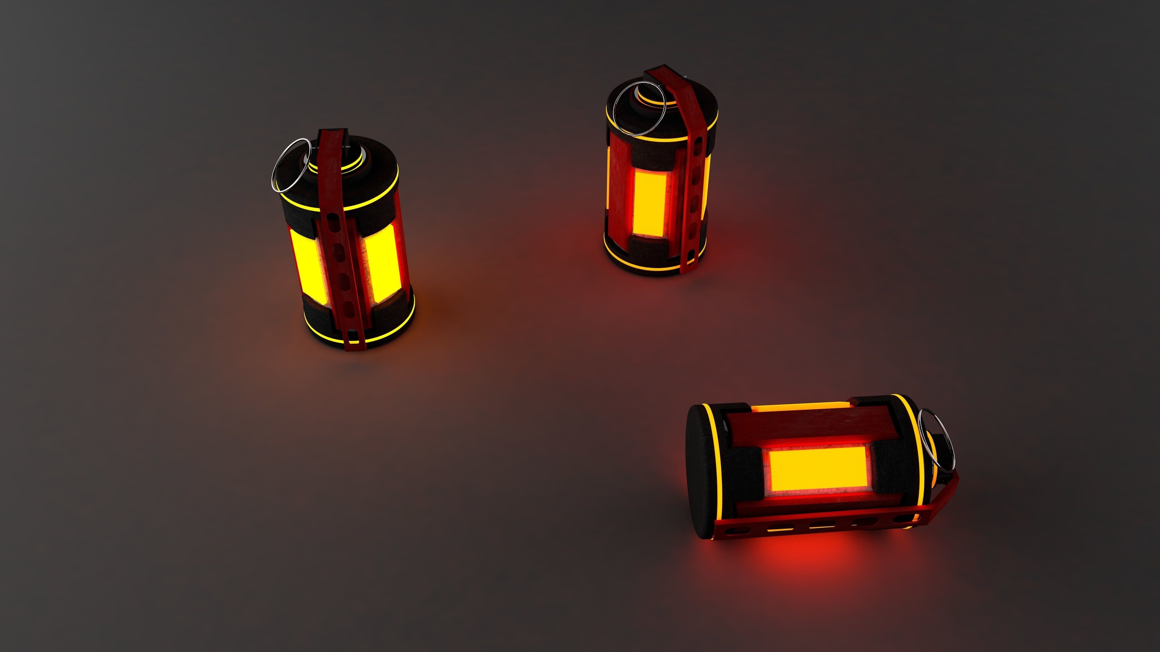 SCI-FI BOMB GRENADE EXPLOSIVE  Low-poly 3D model_5