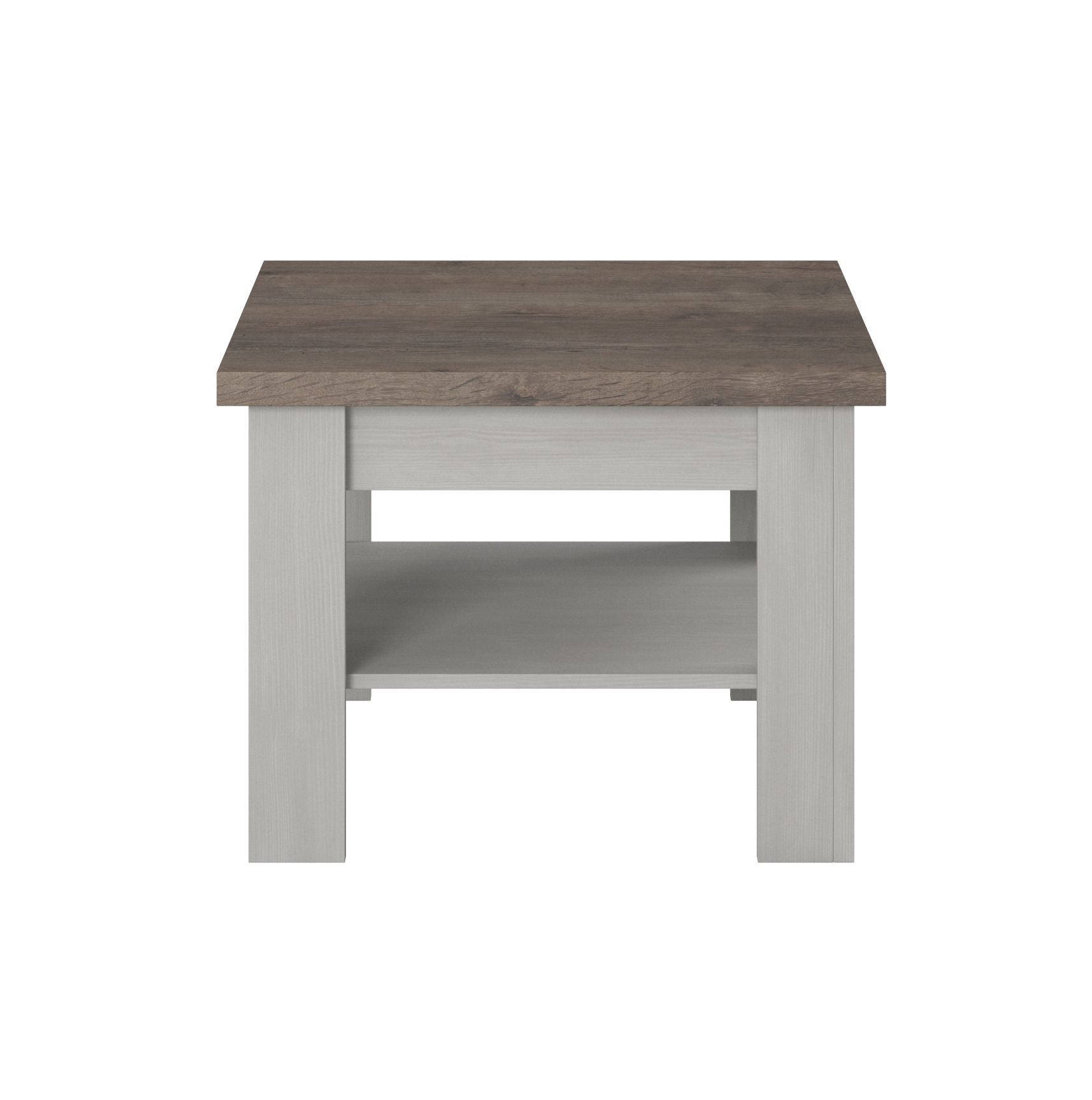Table 3D model in colonial style white wood Low-poly 3D model_1