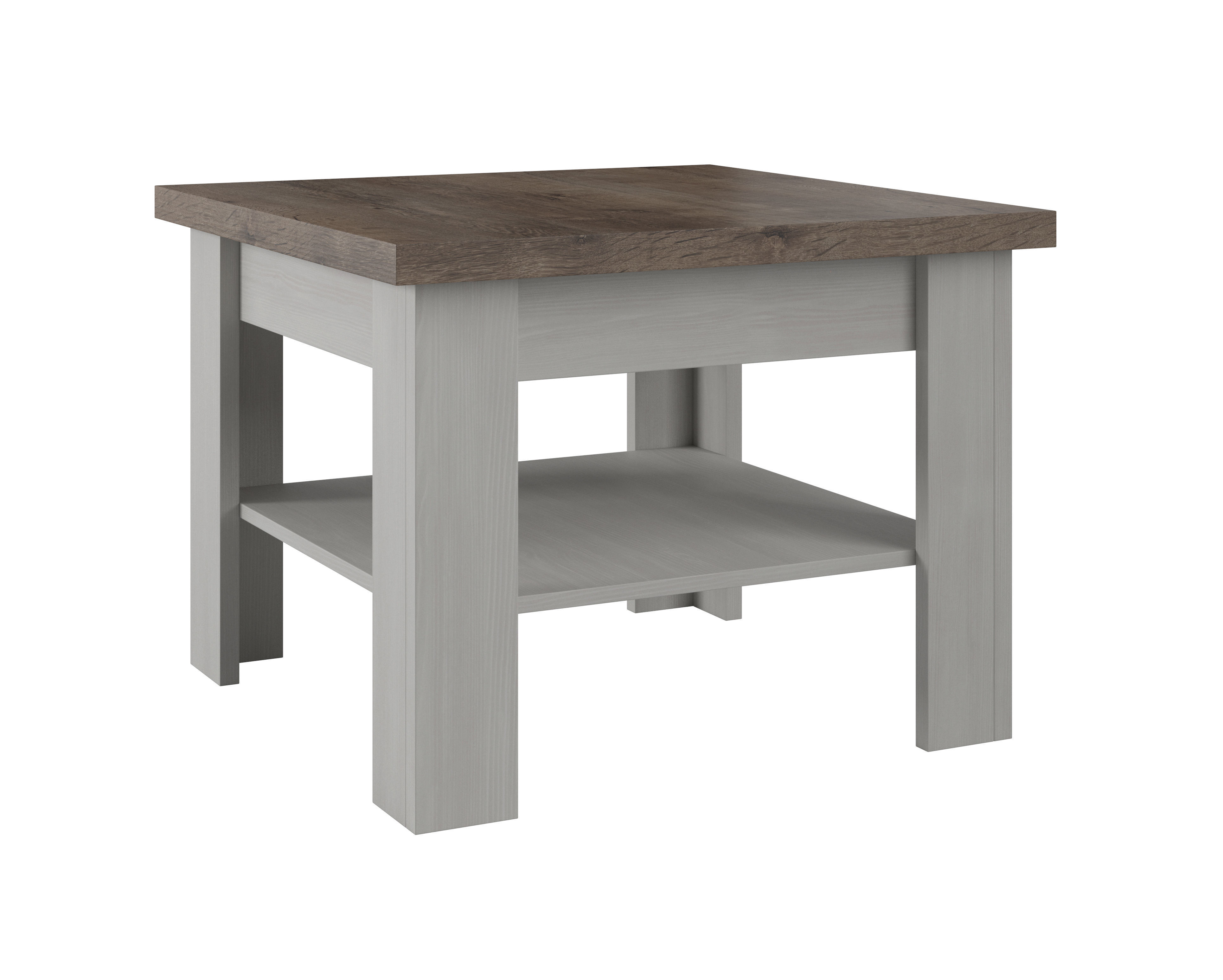 Table 3D model in colonial style white wood Low-poly 3D model_3