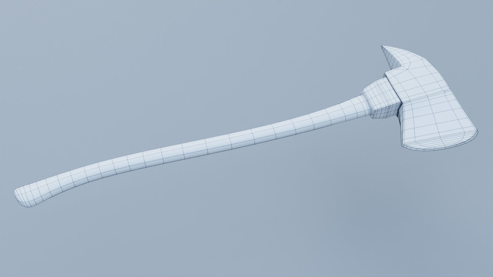 FIRE AXE Low-poly 3D model_4