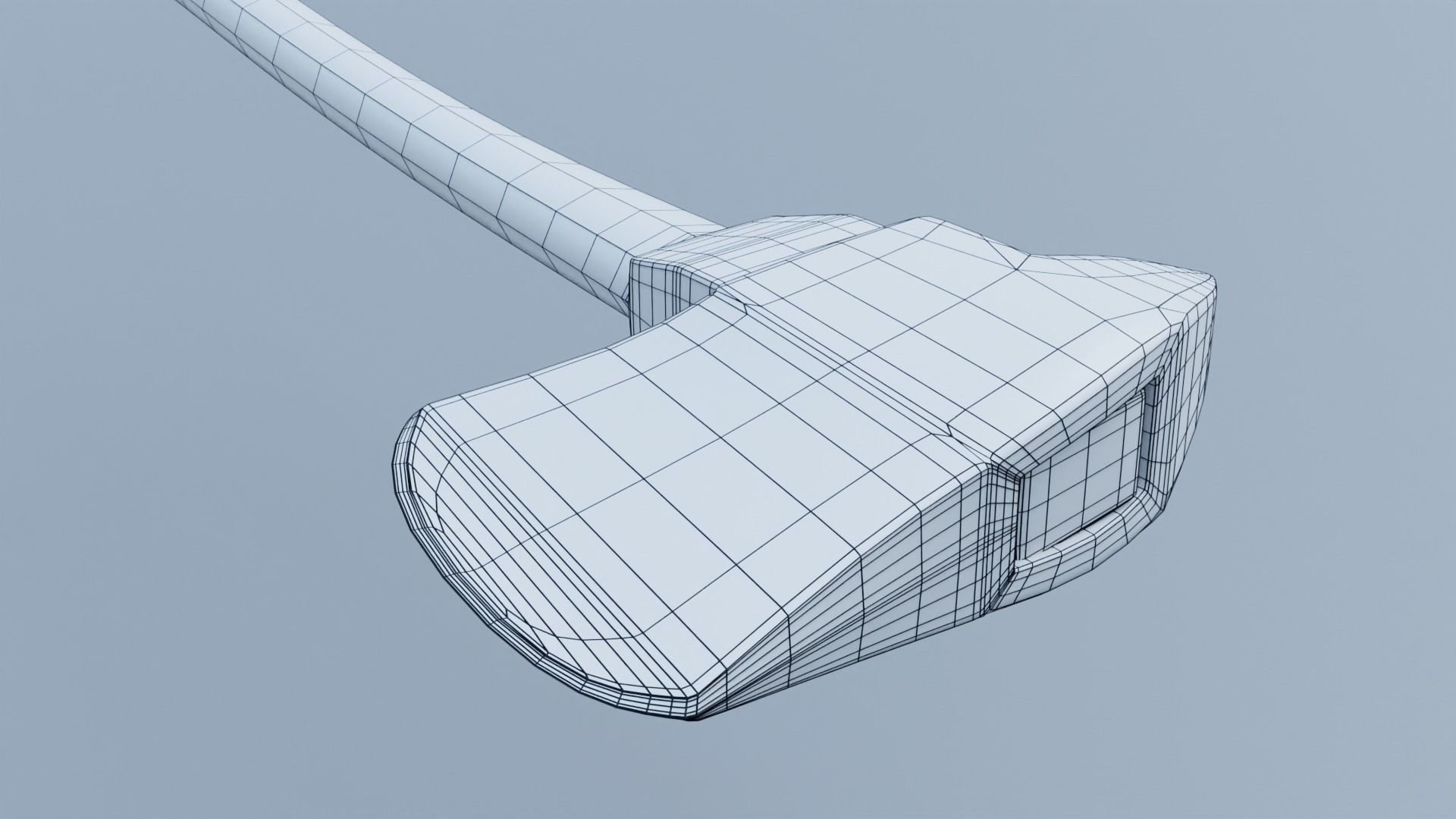 FIRE AXE Low-poly 3D model_7