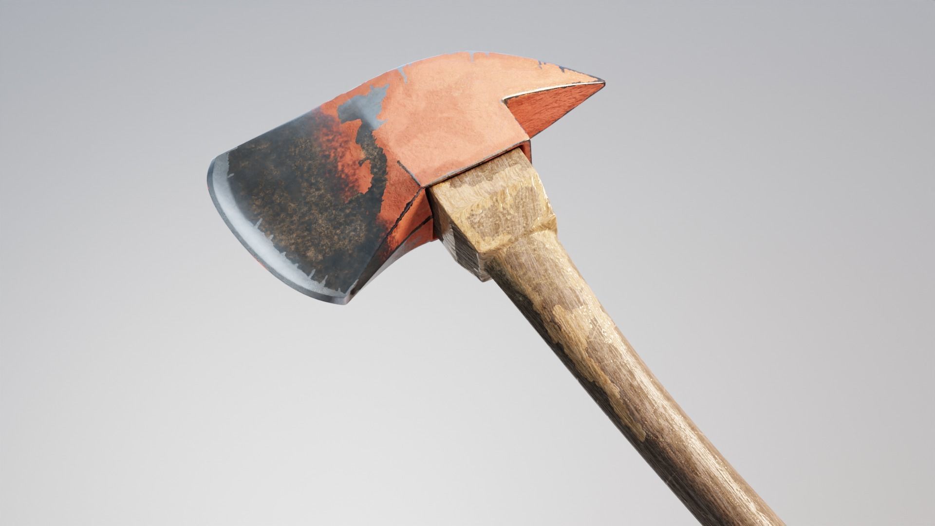 FIRE AXE Low-poly 3D model_3