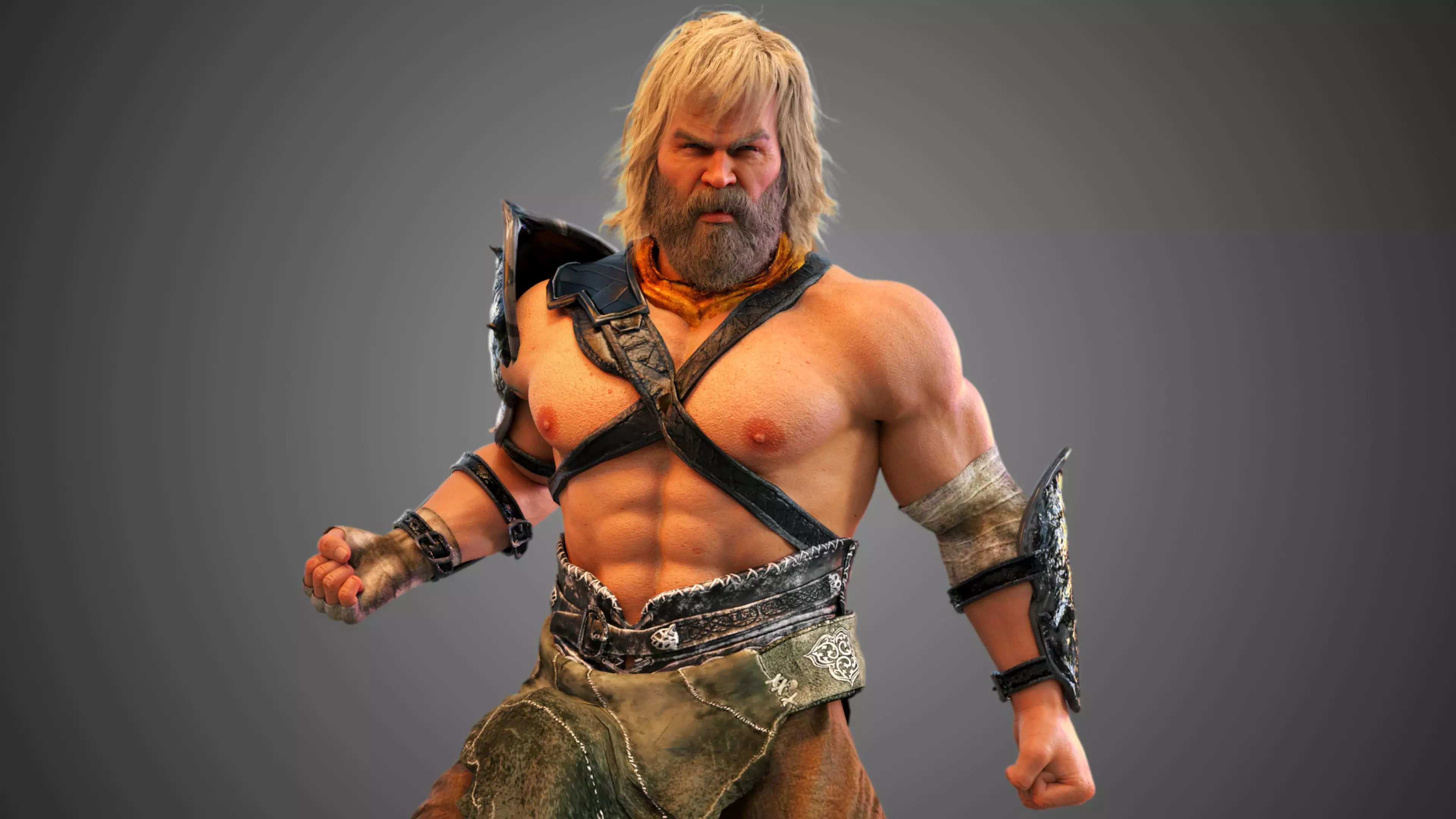 Viking Warrior Male 3D model_0