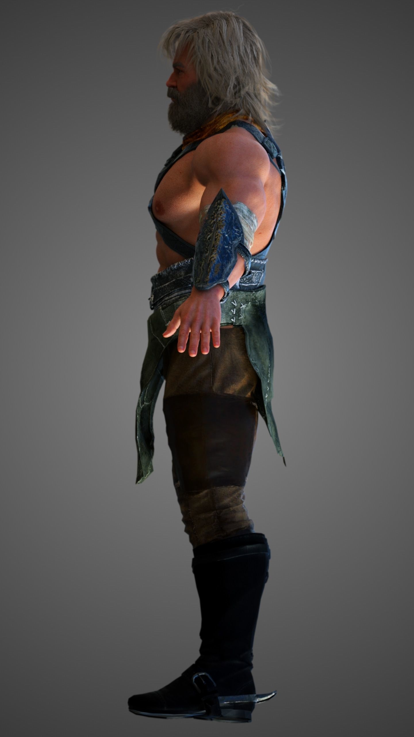 Viking Warrior Male 3D model_7