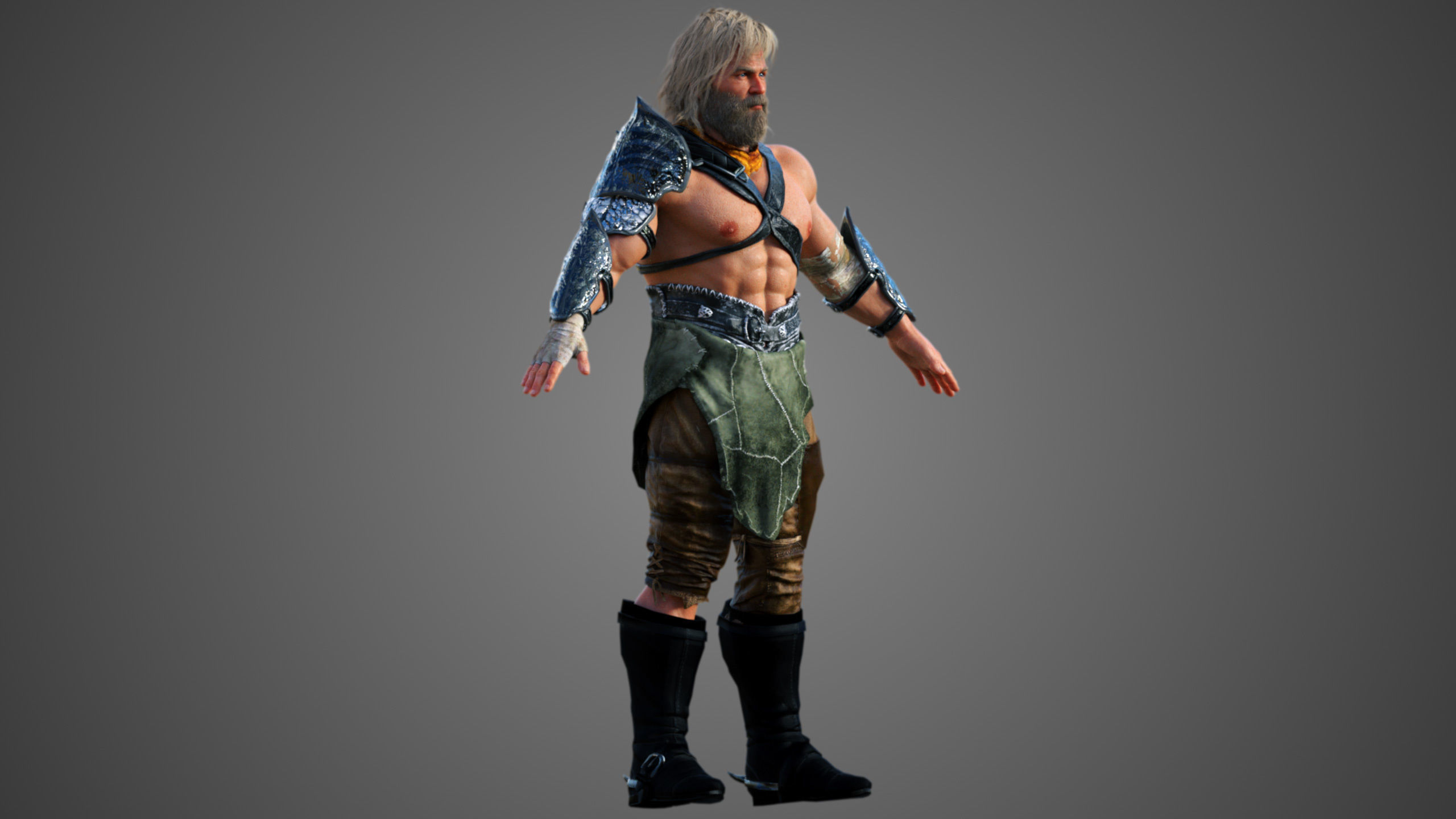 Viking Warrior Male 3D model_4