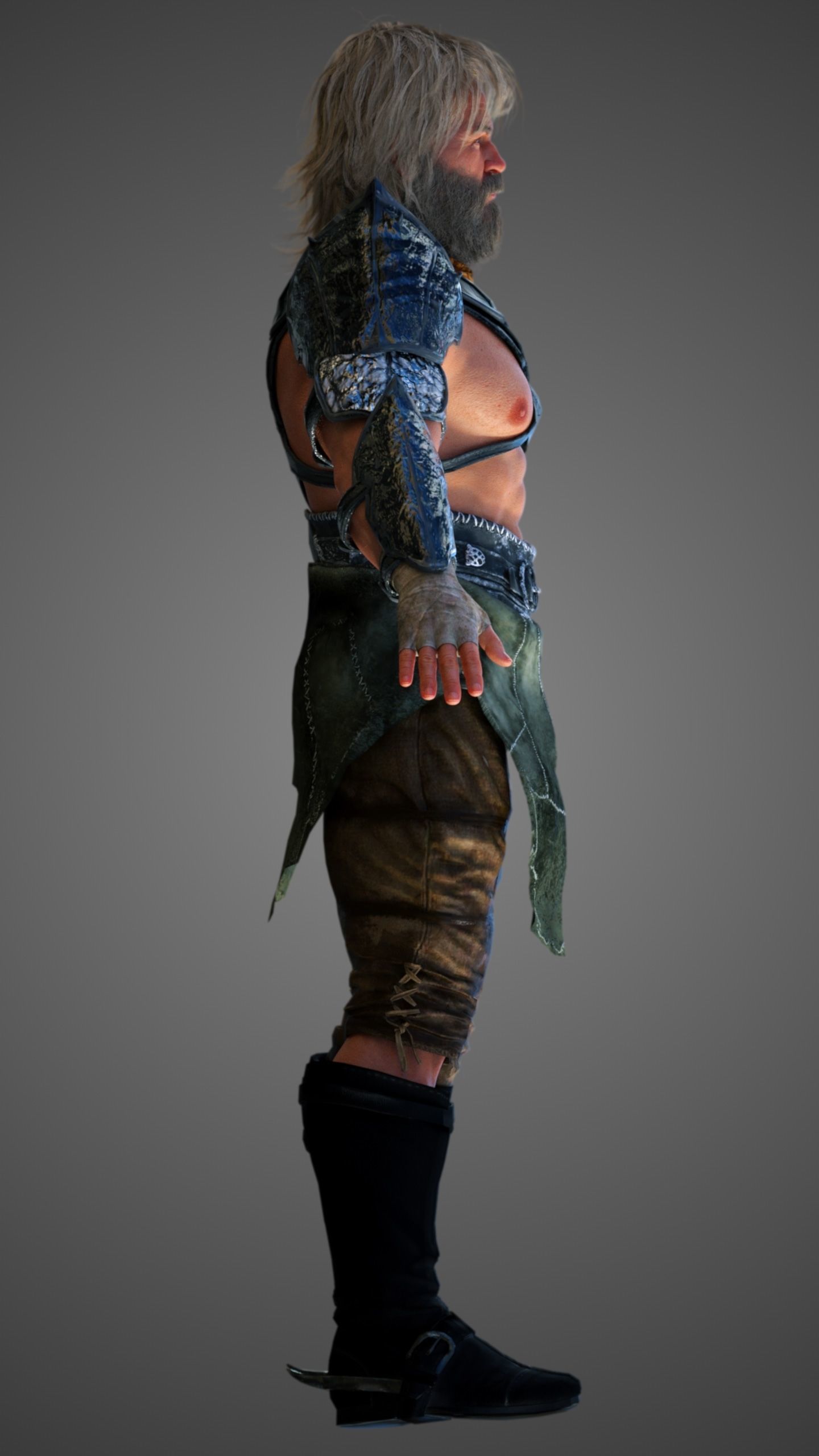 Viking Warrior Male 3D model_6