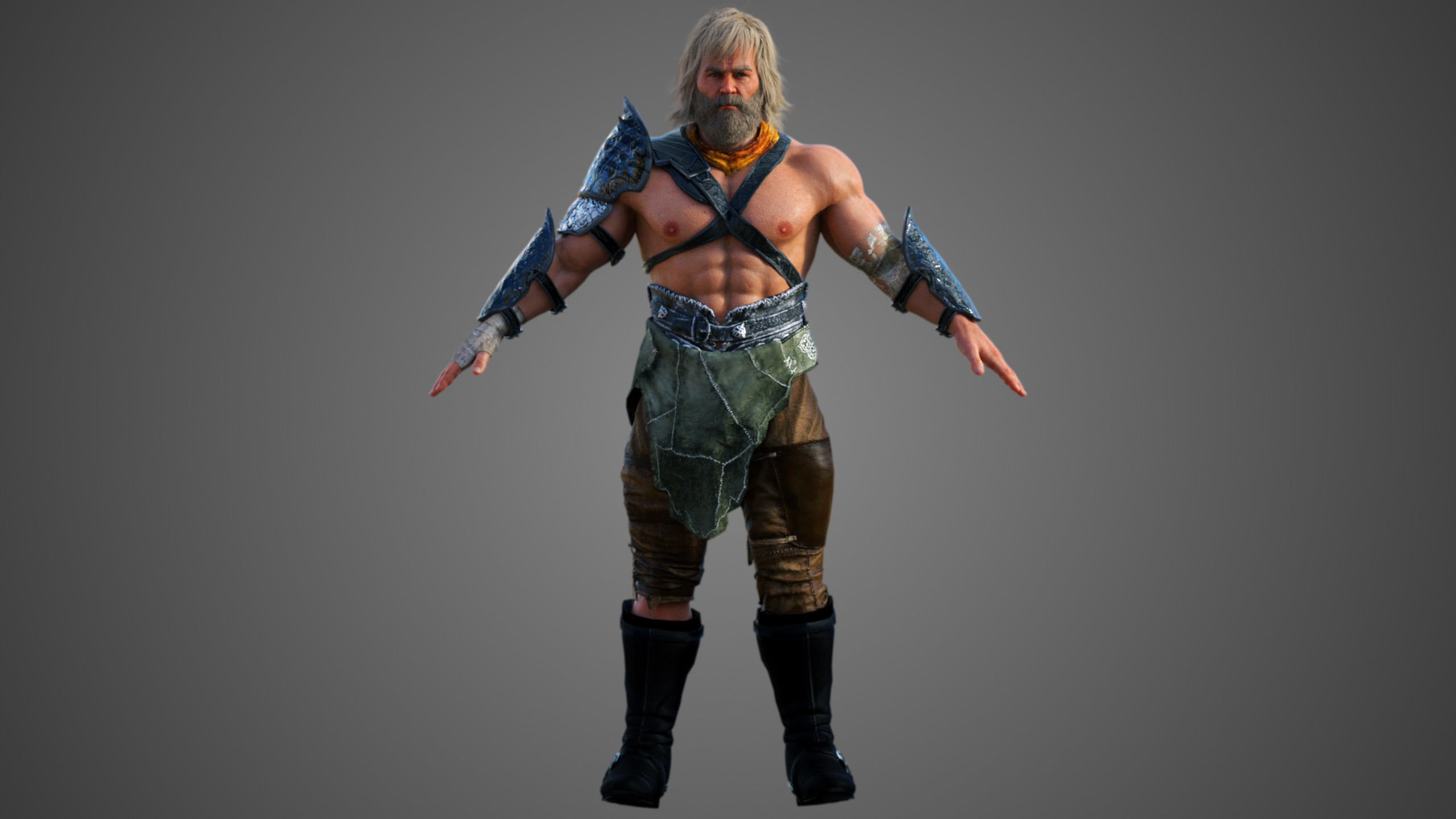 Viking Warrior Male 3D model_5