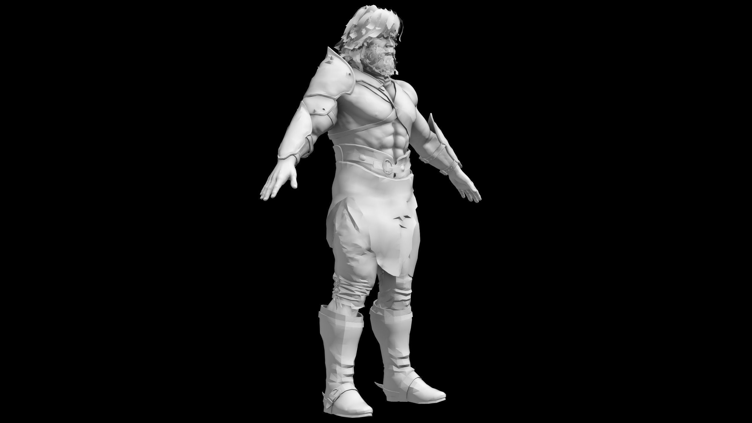 Viking Warrior Male 3D model_3