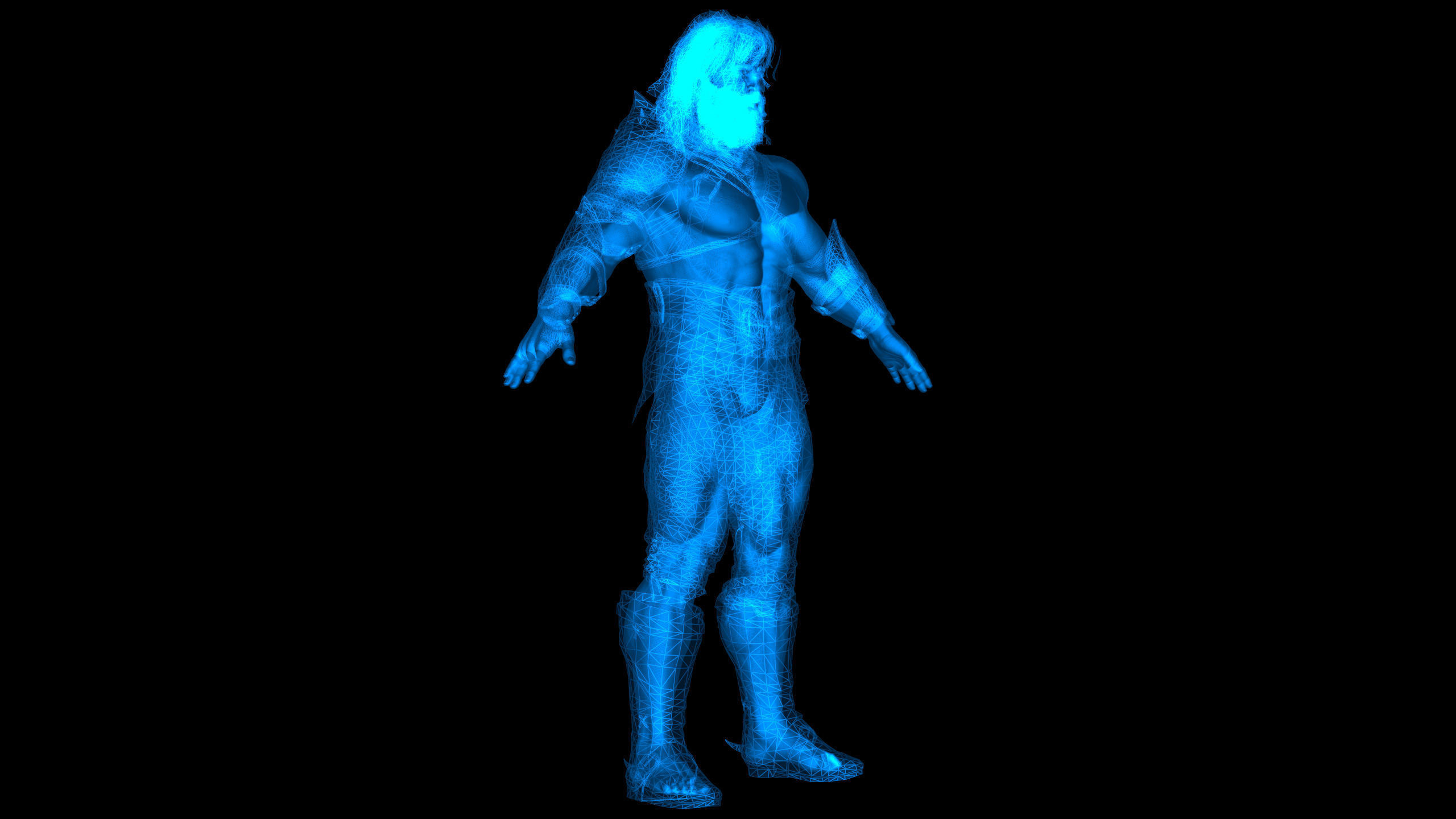 Viking Warrior Male 3D model_2