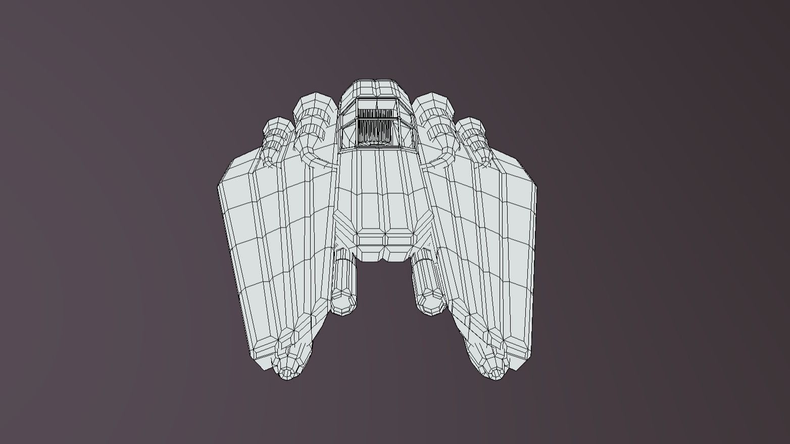 IF-420 Interceptor Fighter Low-poly 3D model_12