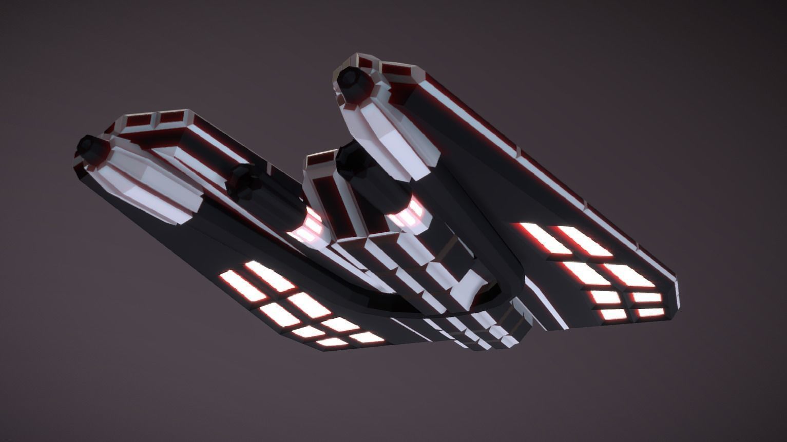 IF-420 Interceptor Fighter Low-poly 3D model_6