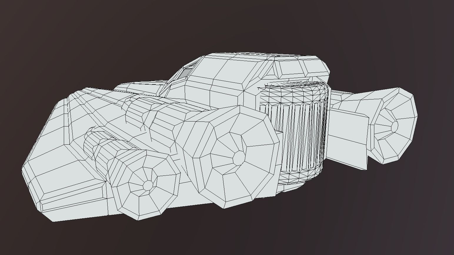 IF-420 Interceptor Fighter Low-poly 3D model_3