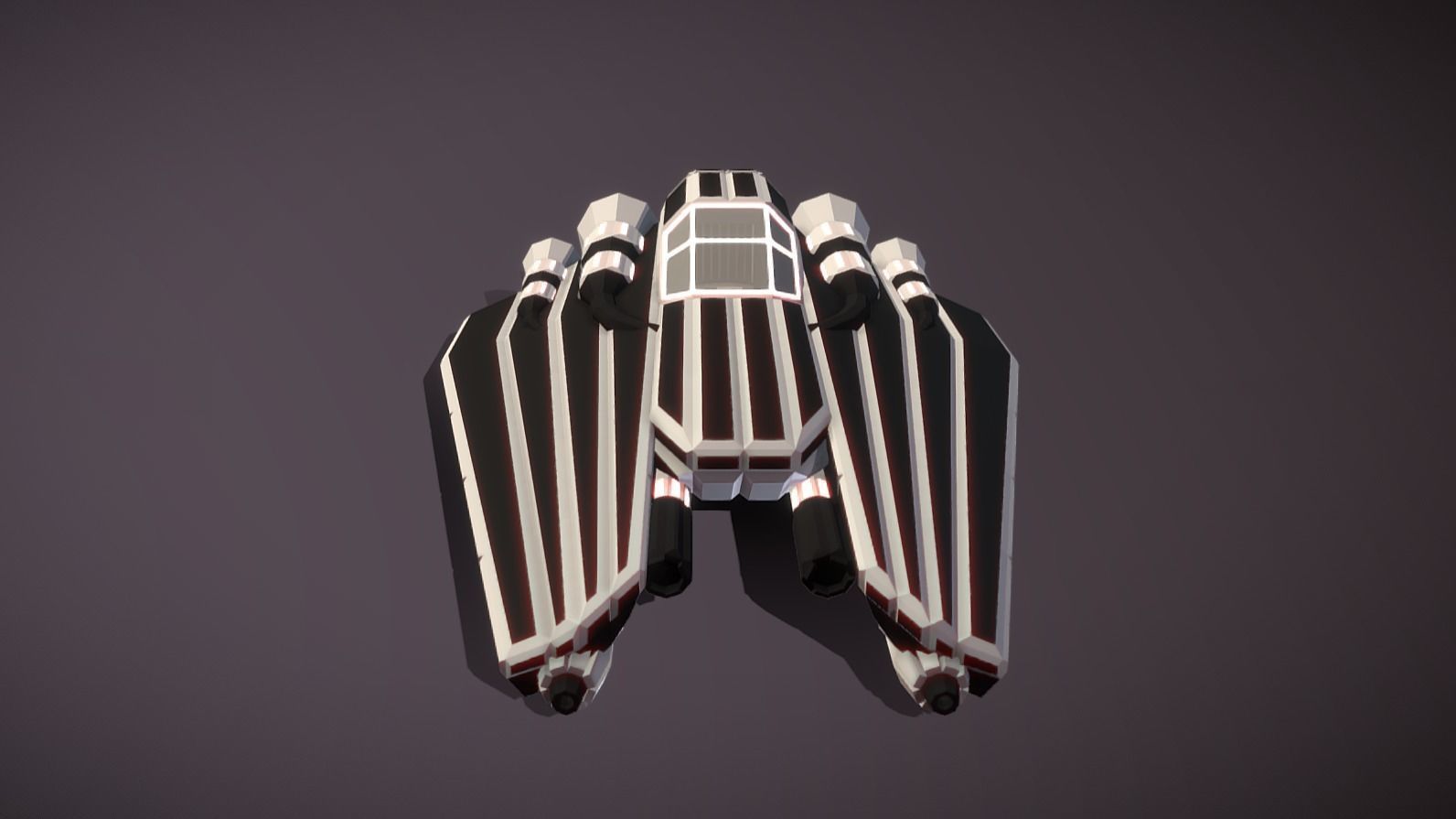 IF-420 Interceptor Fighter Low-poly 3D model_10