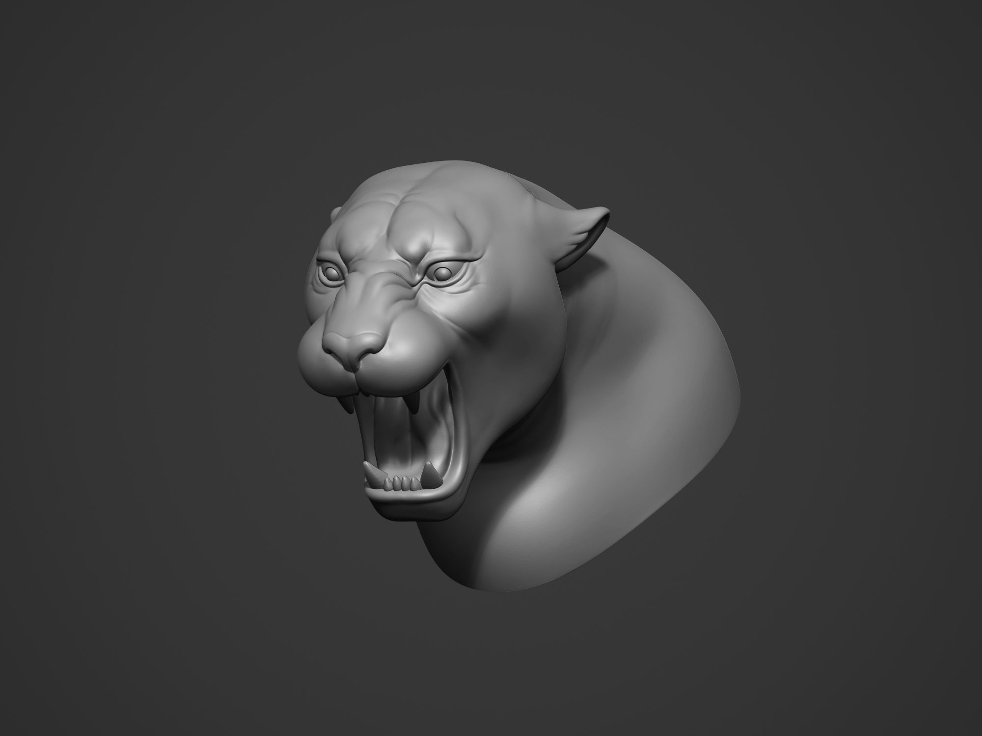 Jaguar Ferocious Expression 3D print model_22