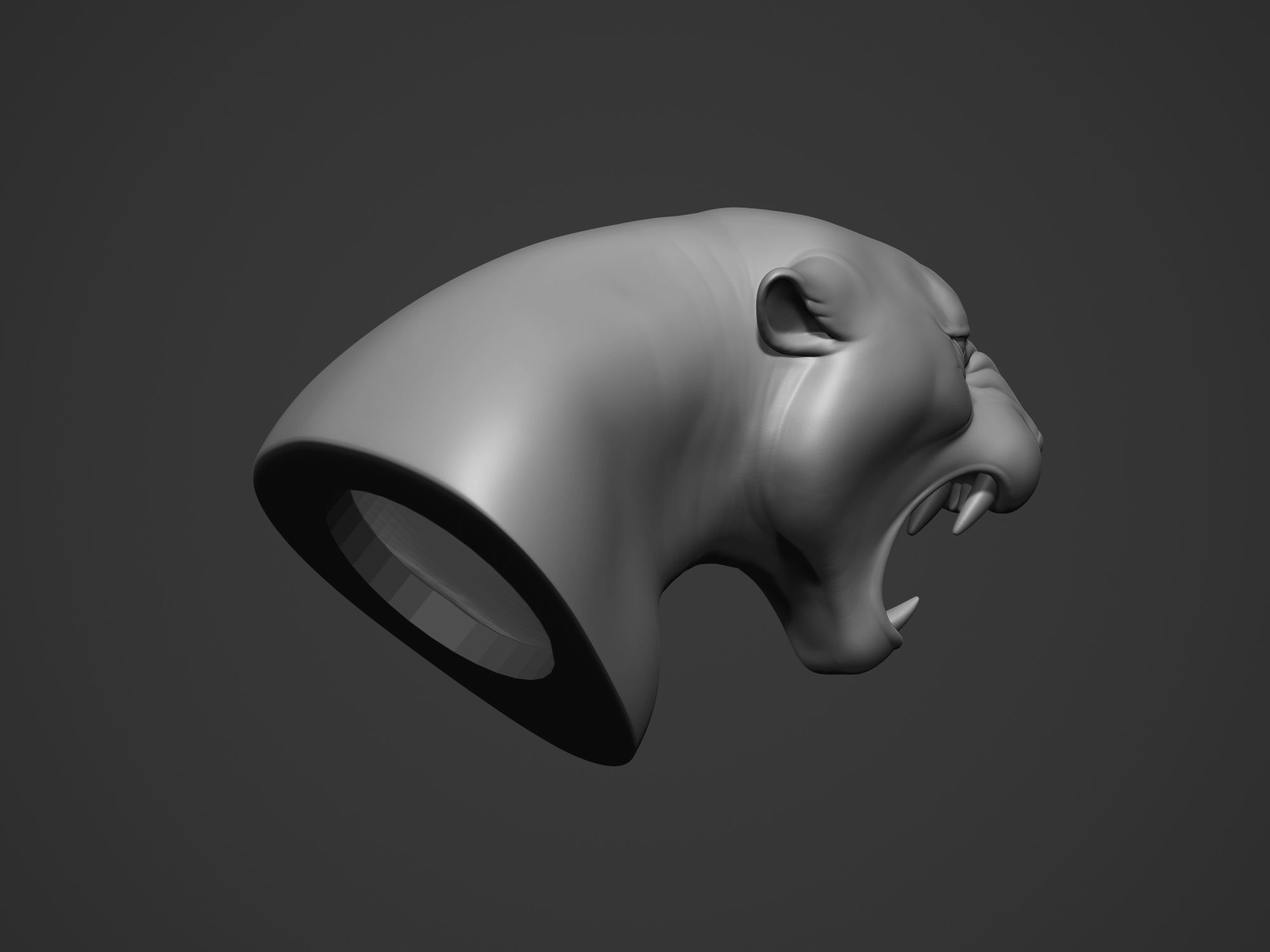 Jaguar Ferocious Expression 3D print model_13