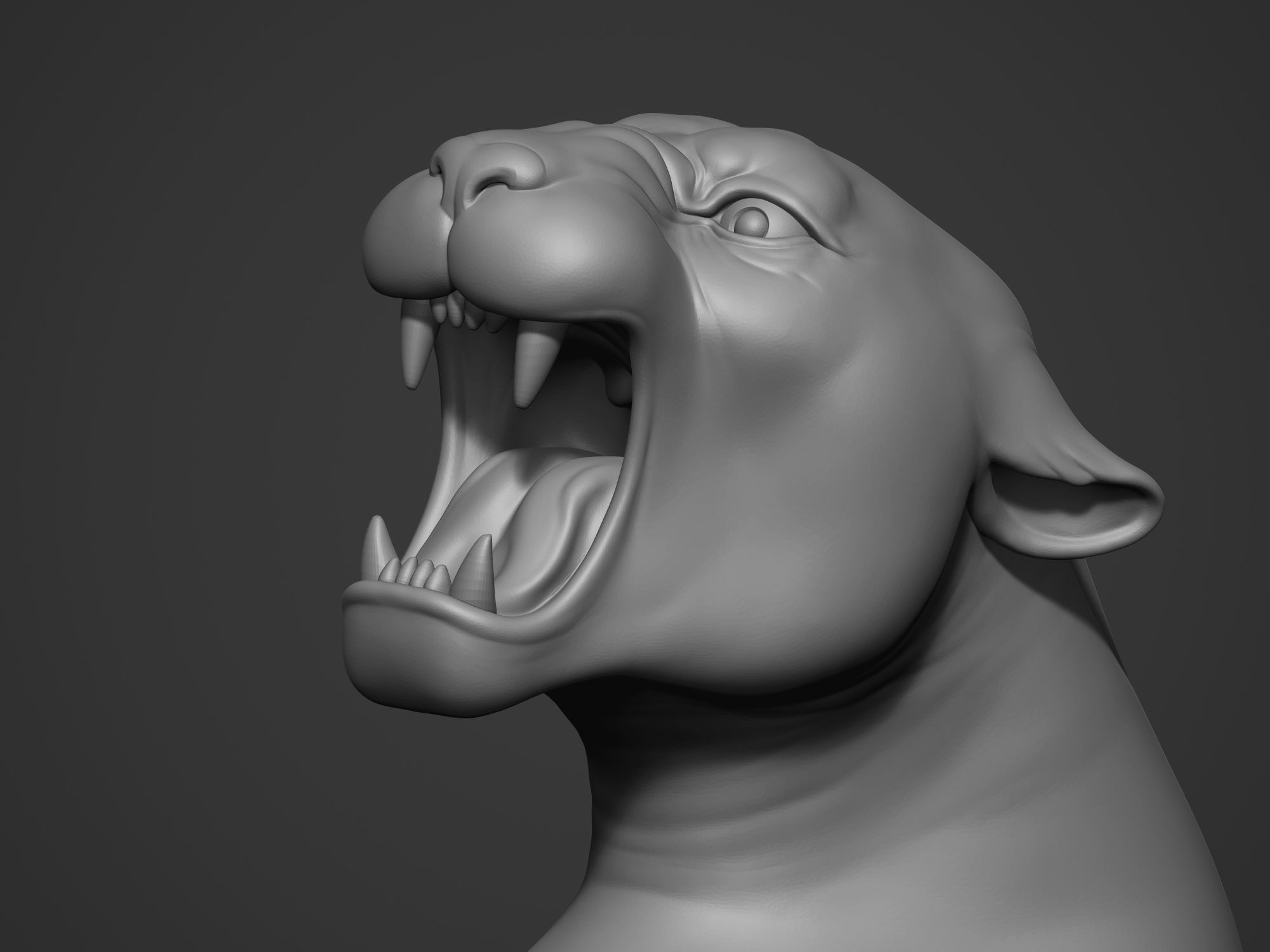 Jaguar Ferocious Expression 3D print model_4
