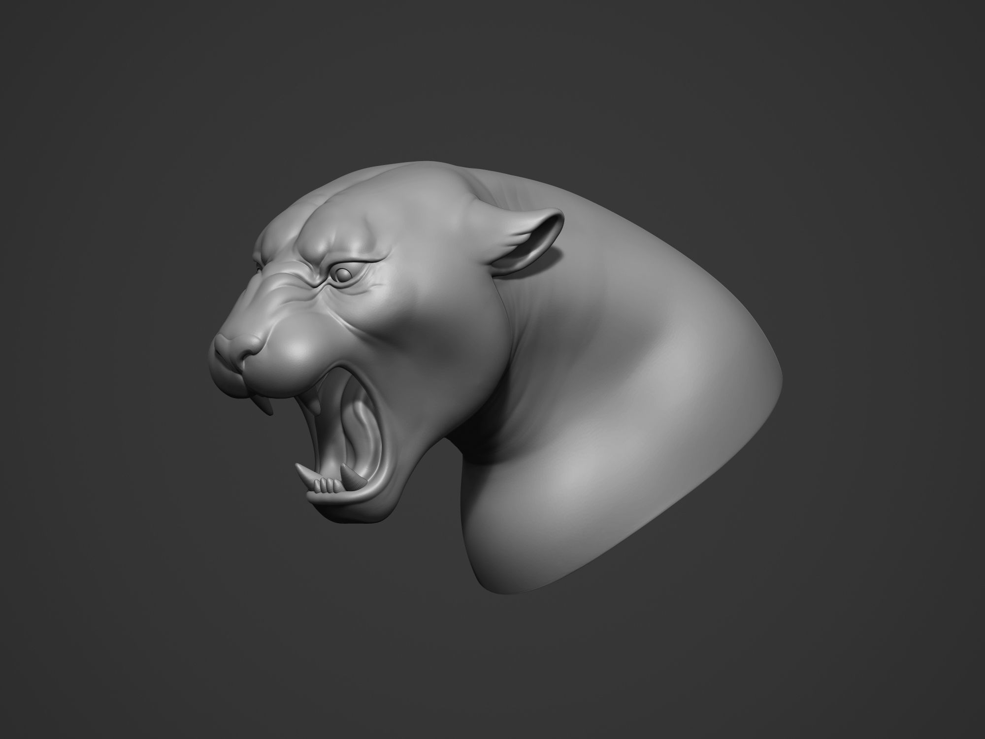 Jaguar Ferocious Expression 3D print model_21