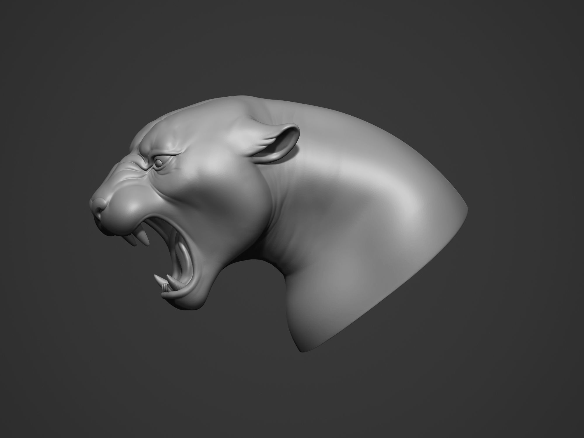 Jaguar Ferocious Expression 3D print model_20