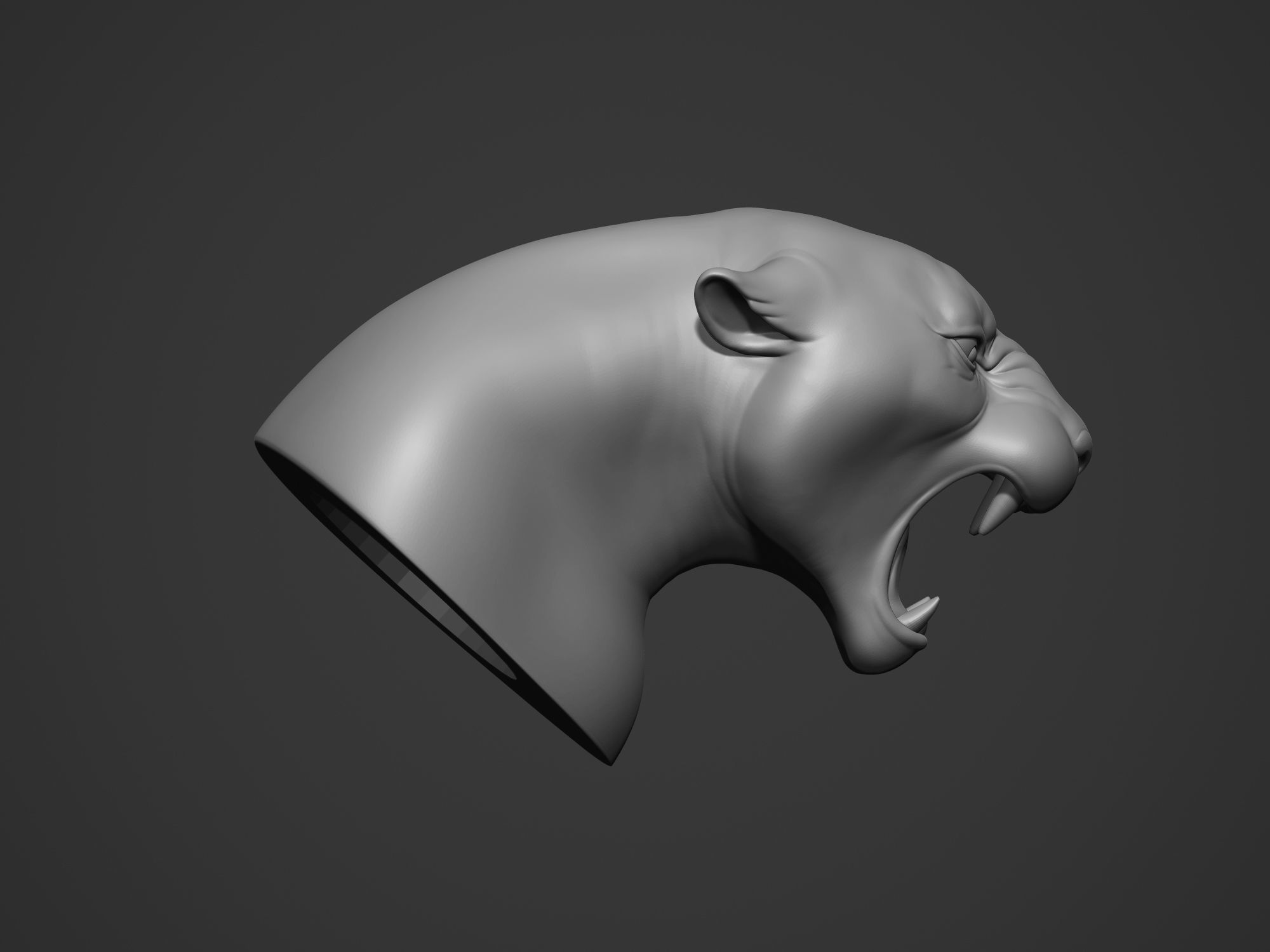 Jaguar Ferocious Expression 3D print model_12