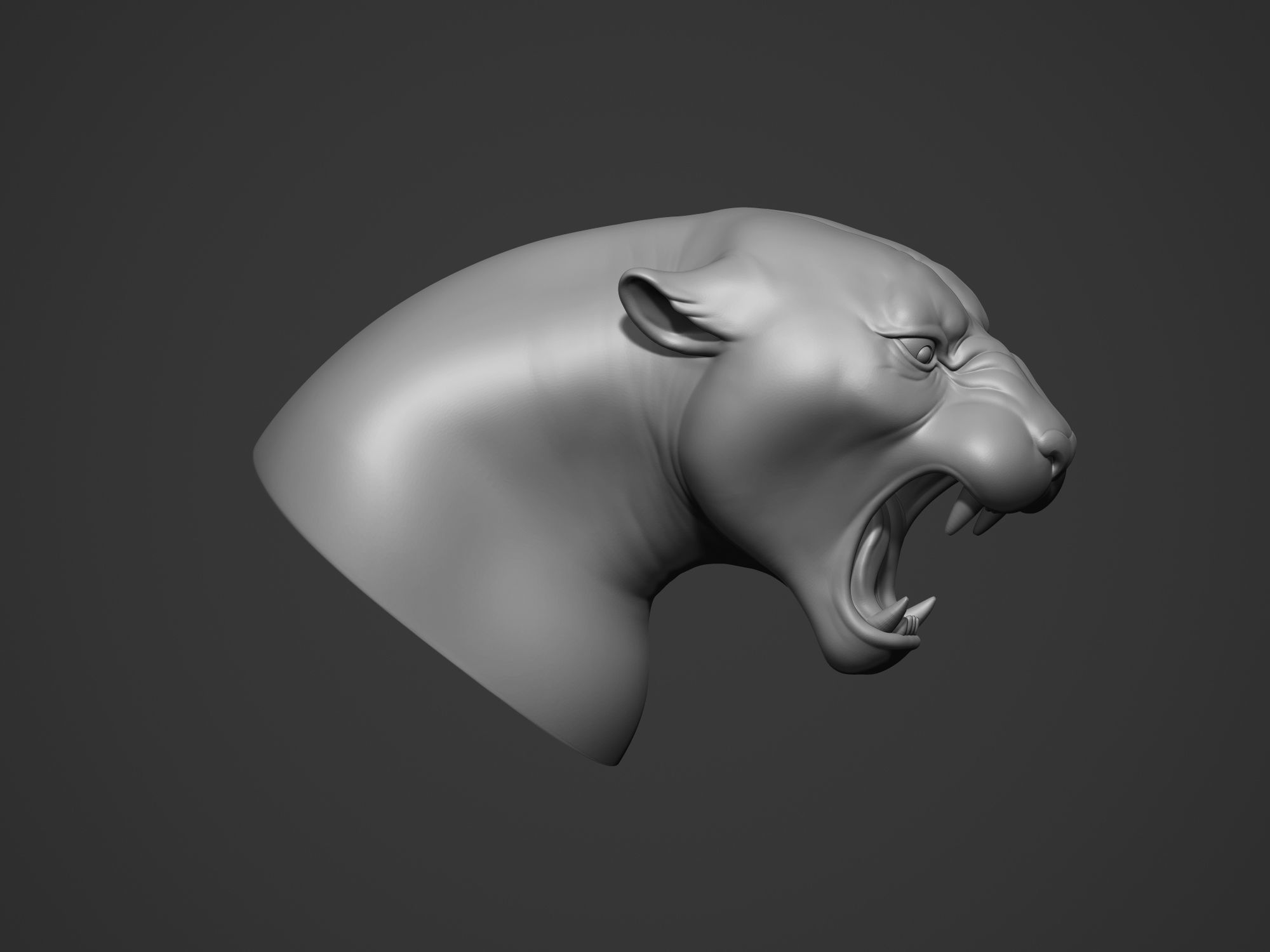 Jaguar Ferocious Expression 3D print model_11