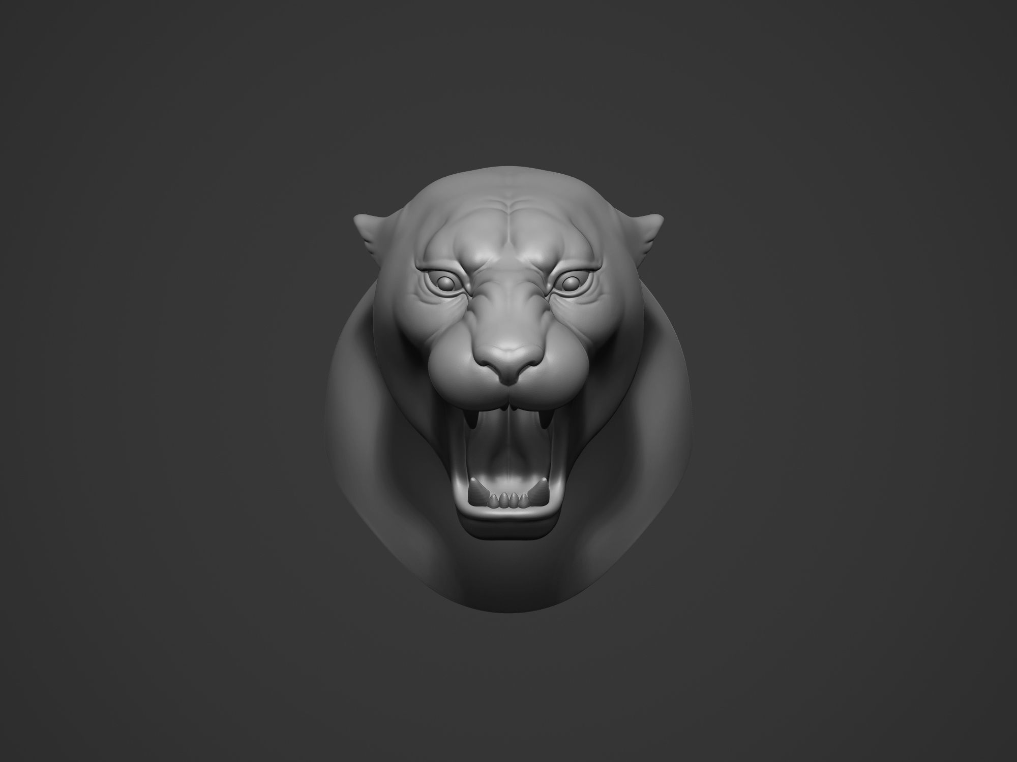 Jaguar Ferocious Expression 3D print model_8