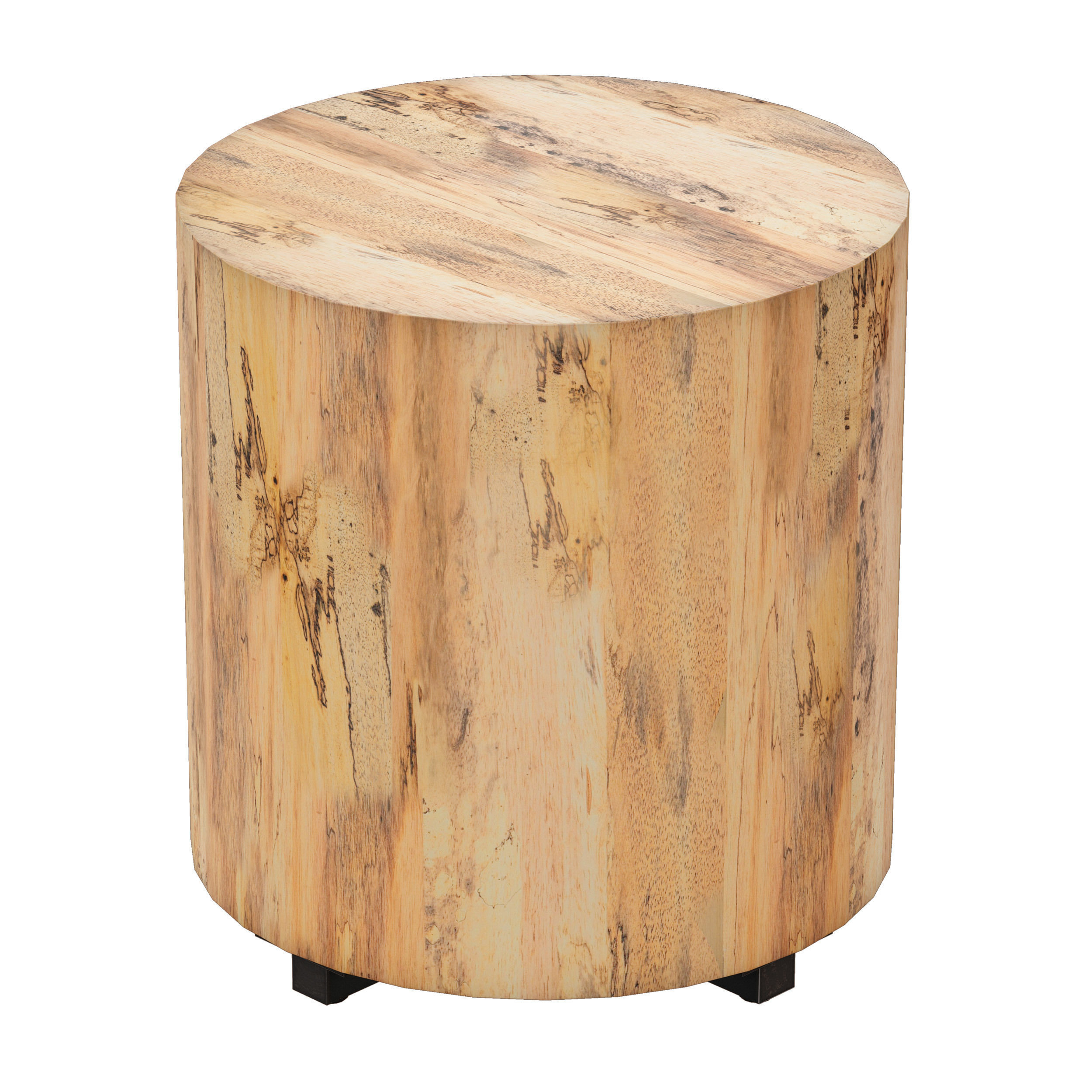 Dillon Spalted Primavera End Table Crate and Barrel 3D model_3