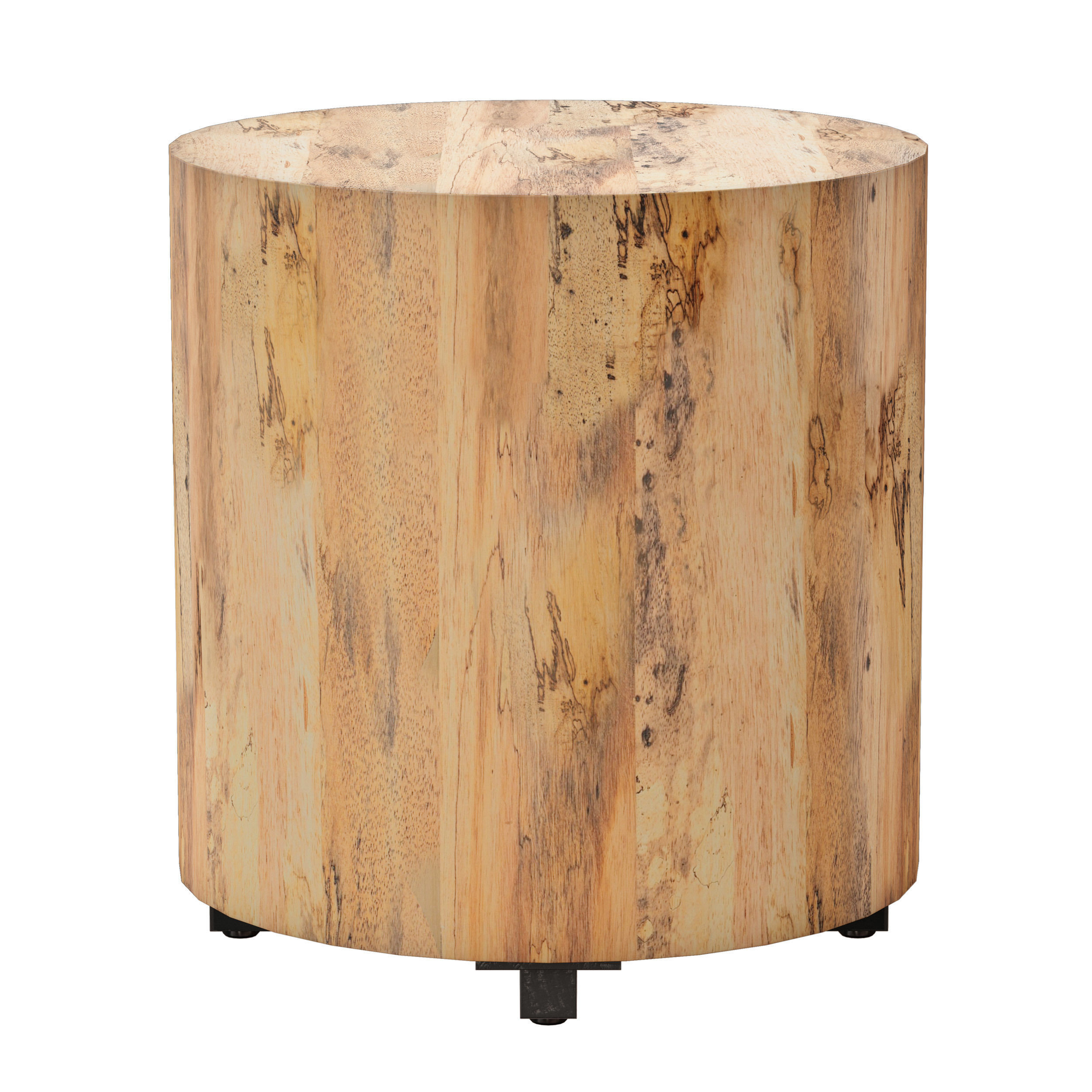Dillon Spalted Primavera End Table Crate and Barrel 3D model_2