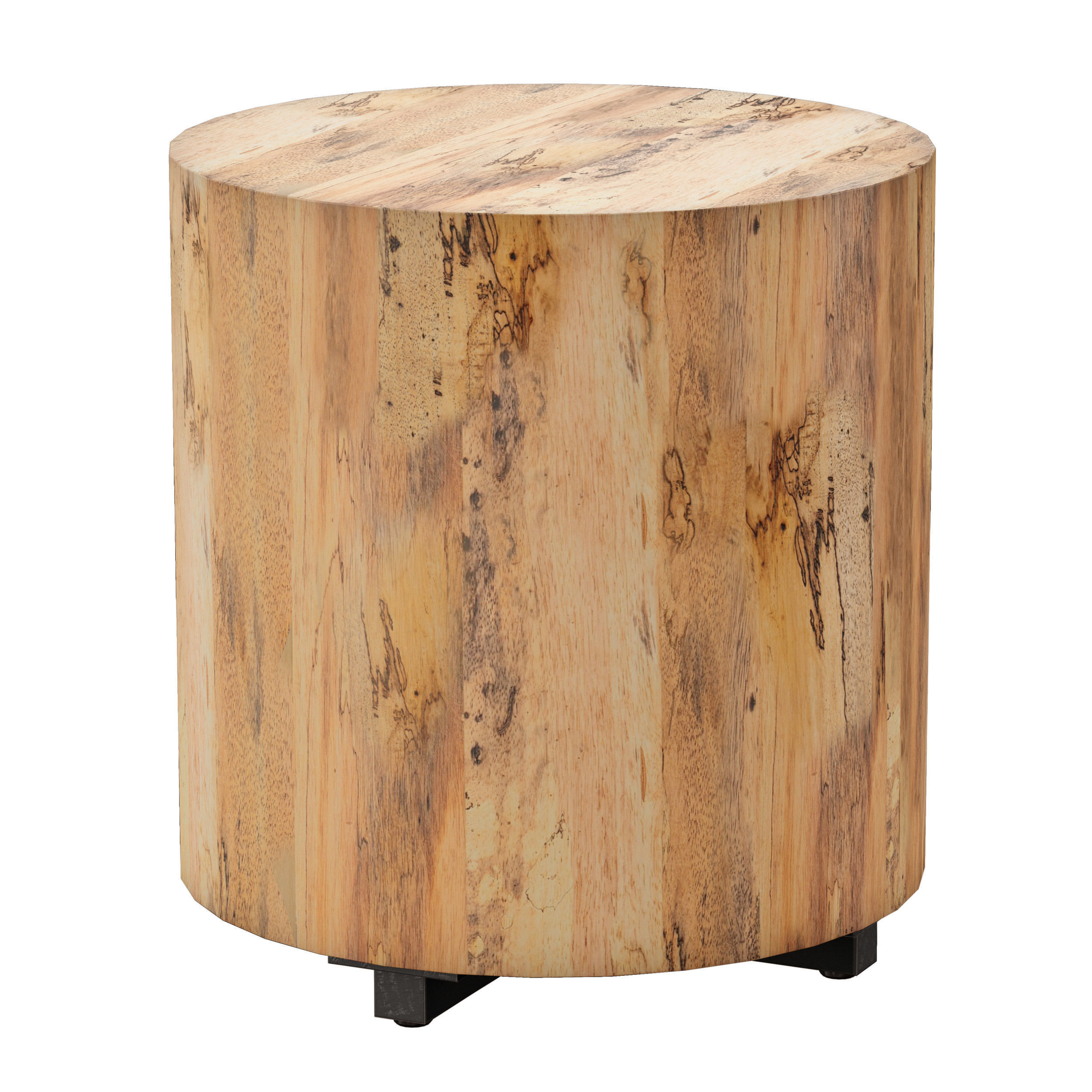 Dillon Spalted Primavera End Table Crate and Barrel 3D model_7