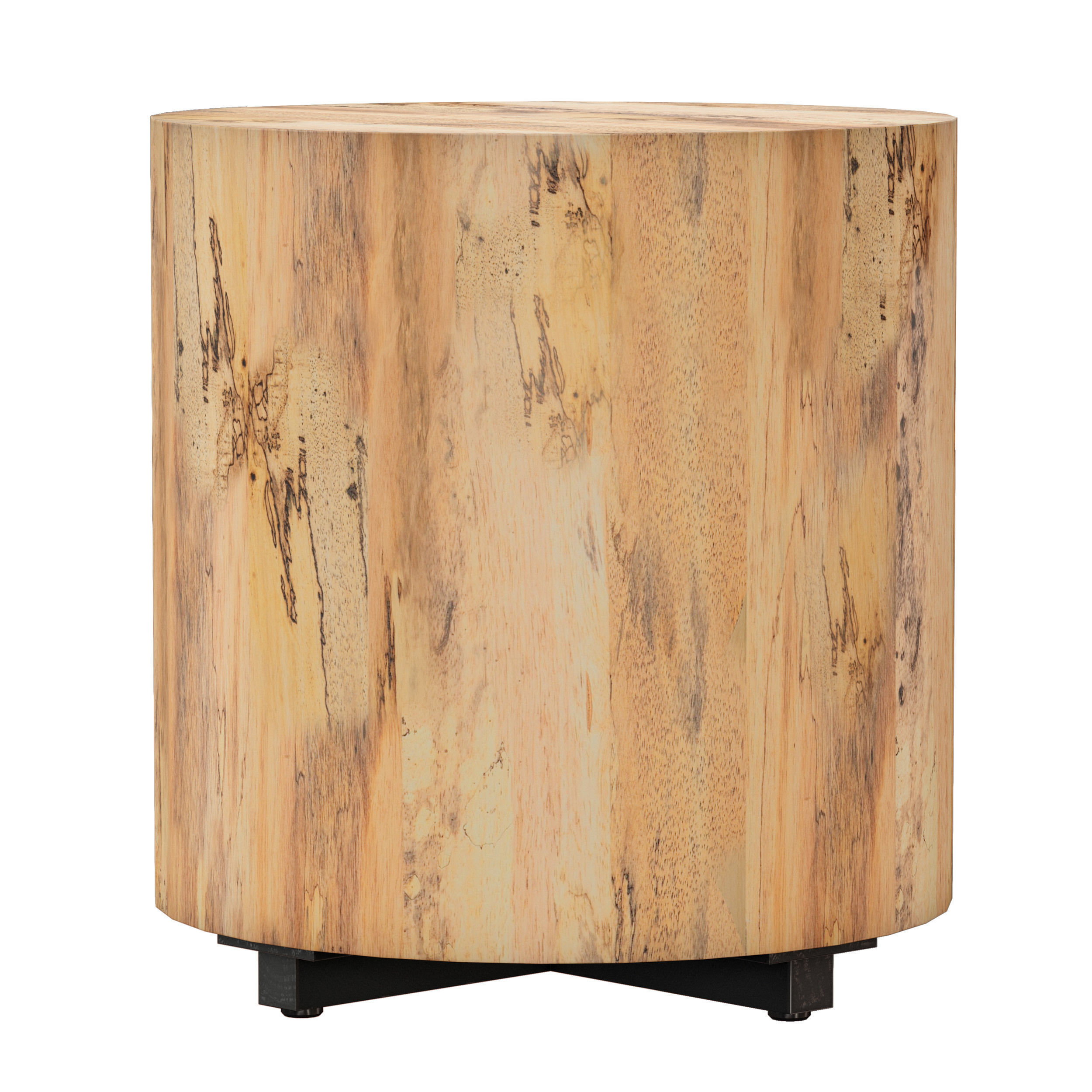 Dillon Spalted Primavera End Table Crate and Barrel 3D model_4