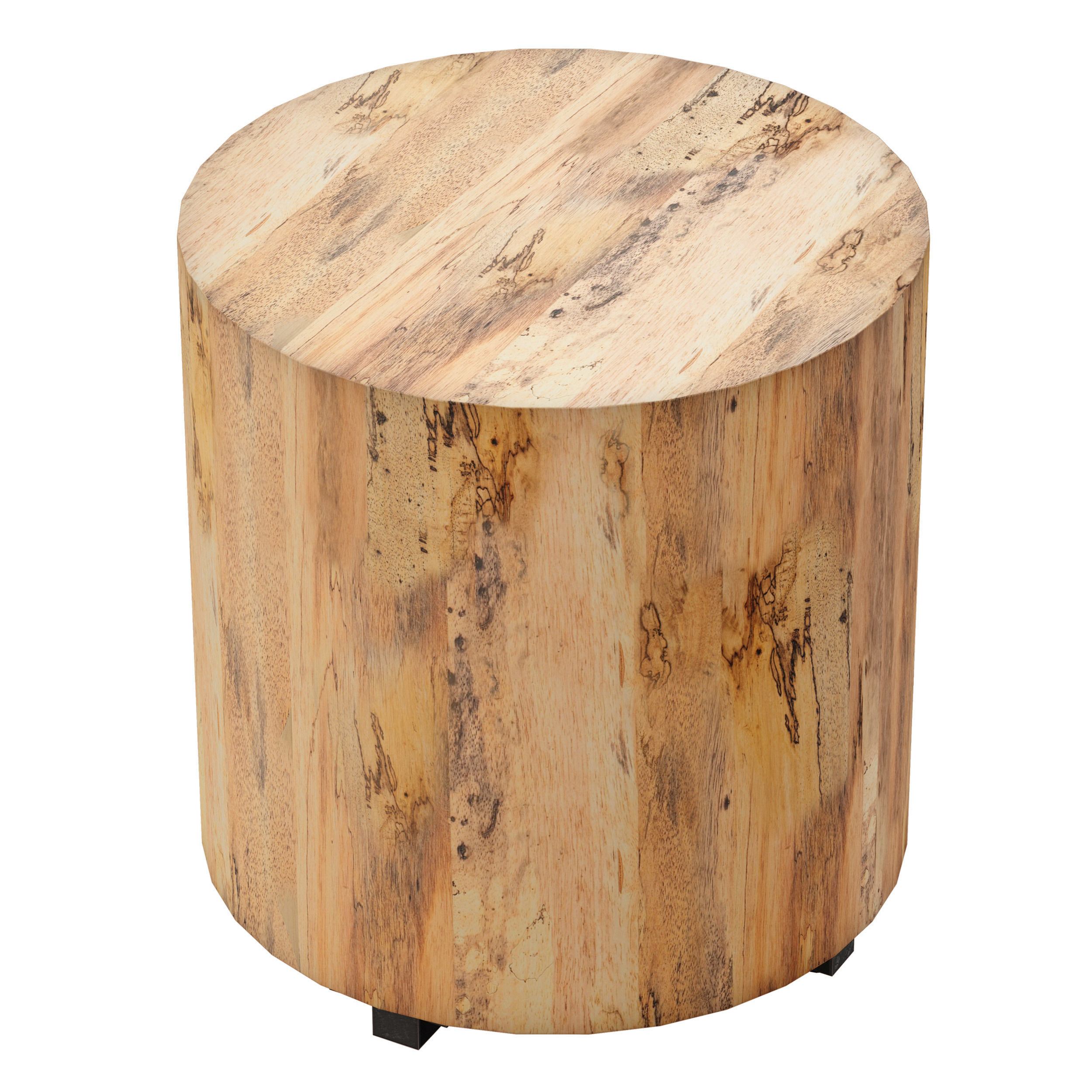 Dillon Spalted Primavera End Table Crate and Barrel 3D model_8