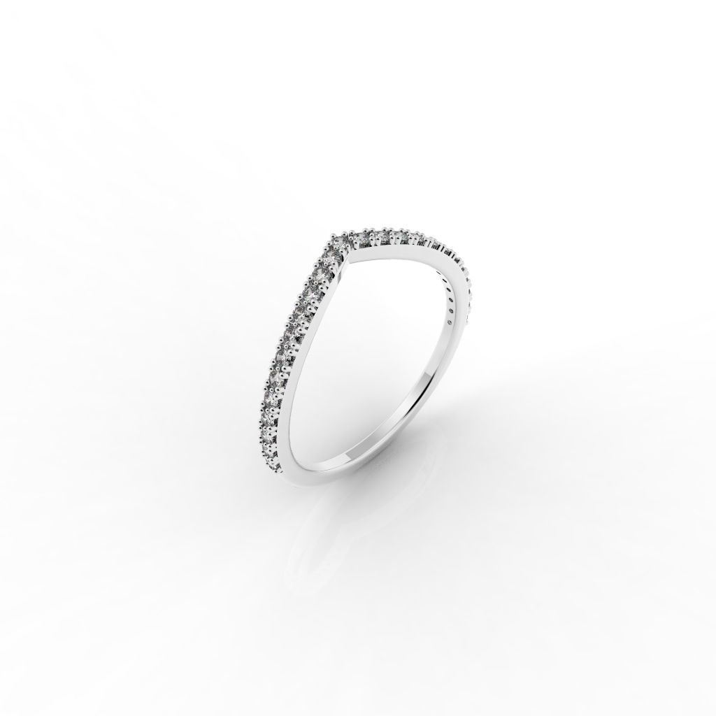 Light Modern Diamond Ring Soft 3D print model_5