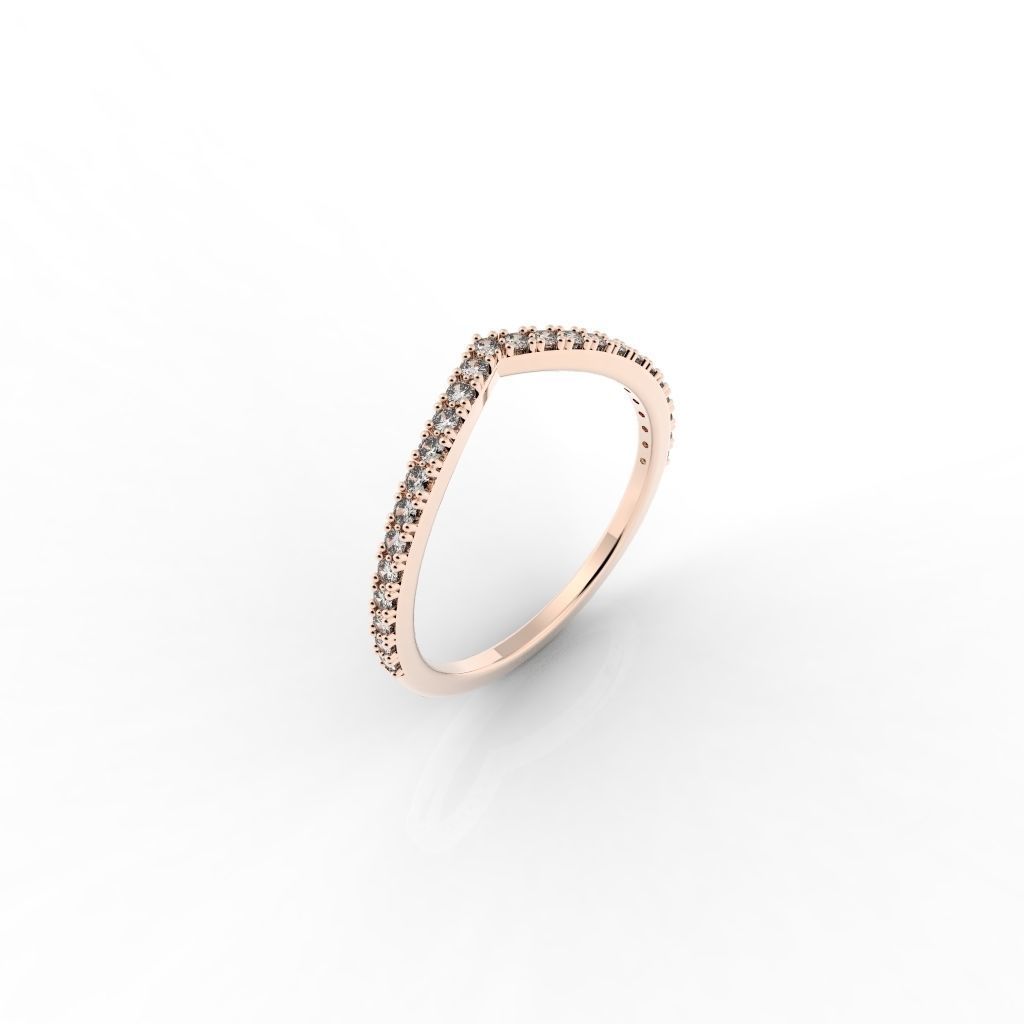 Light Modern Diamond Ring Soft 3D print model_4