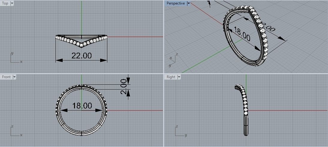 Light Modern Diamond Ring Soft 3D print model_6