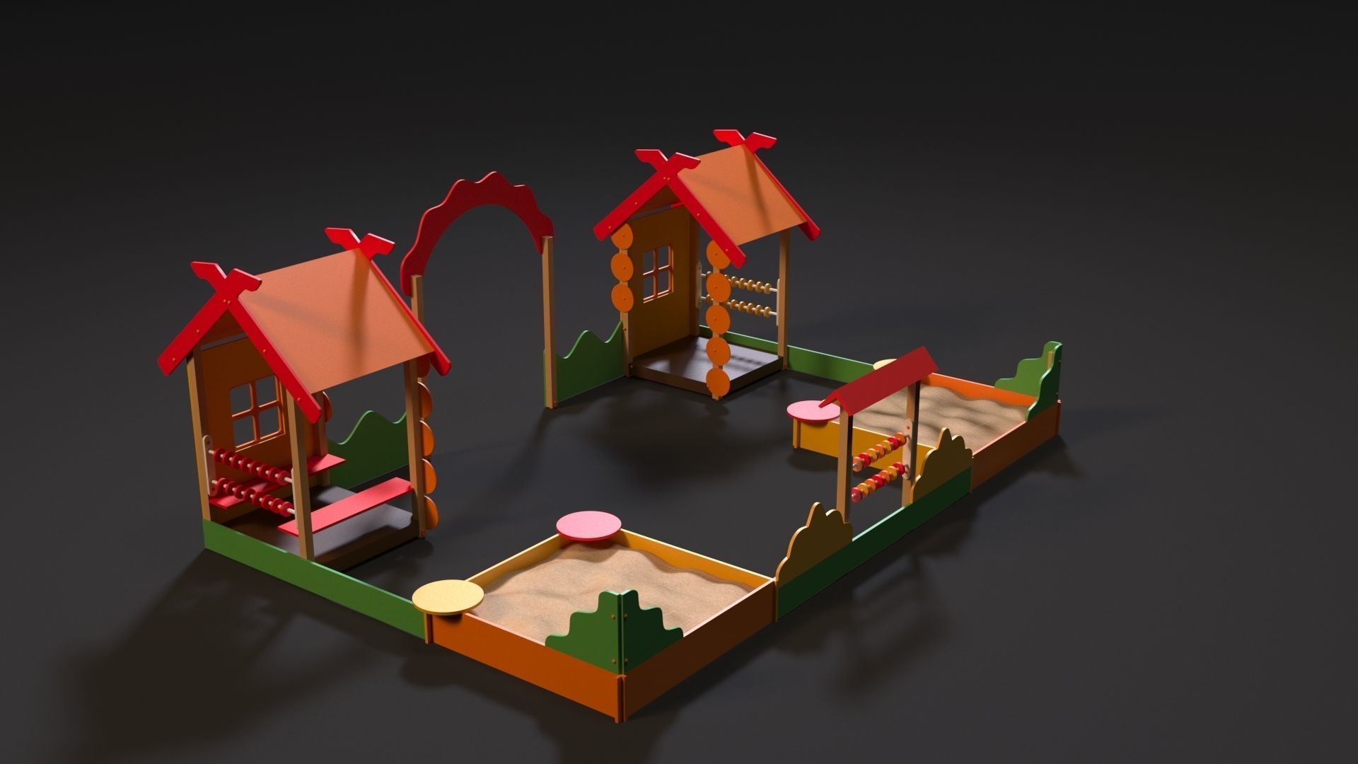 Playground sand patio