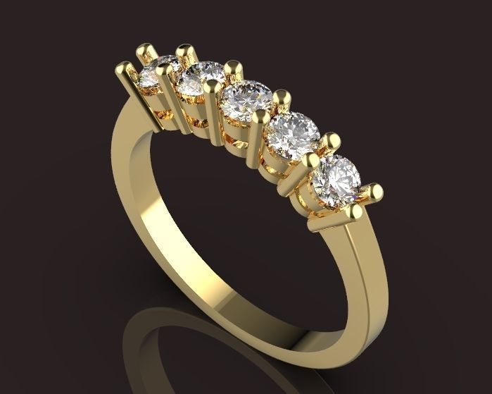 engagement ring 3D print model_1