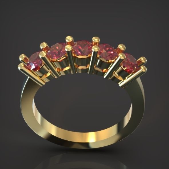 engagement ring 3D print model_6