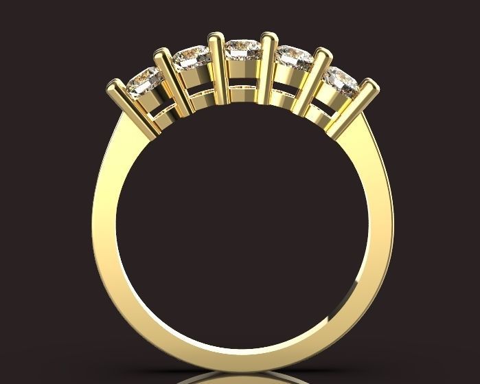 engagement ring 3D print model_3