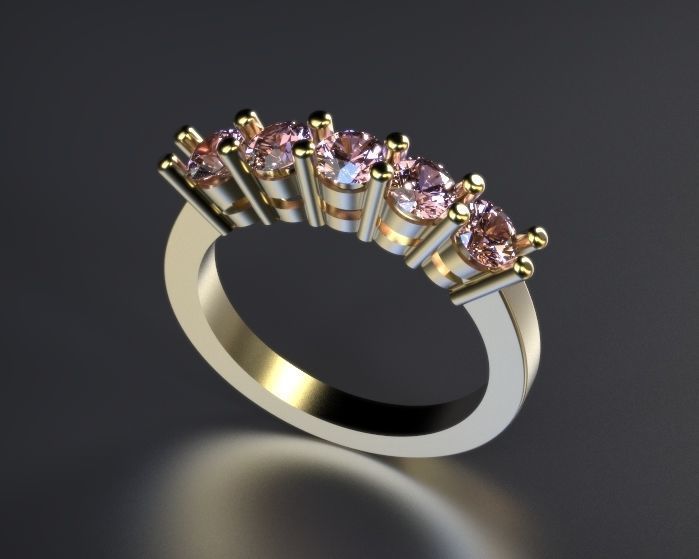 engagement ring 3D print model_5