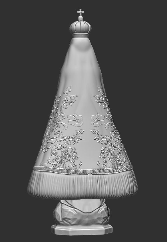 Nossa senhora aparecida Our Lady of the Apparition Stl  3D print model_4