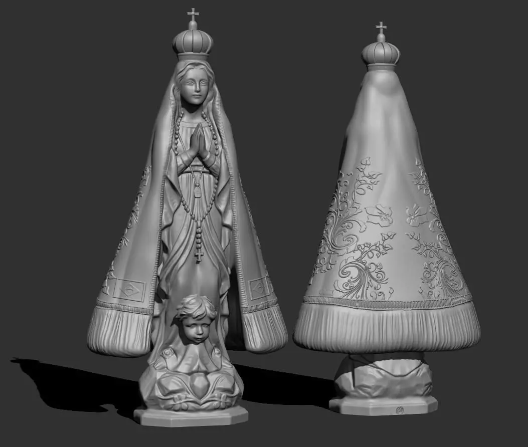 Nossa senhora aparecida Our Lady of the Apparition Stl  3D print model_1